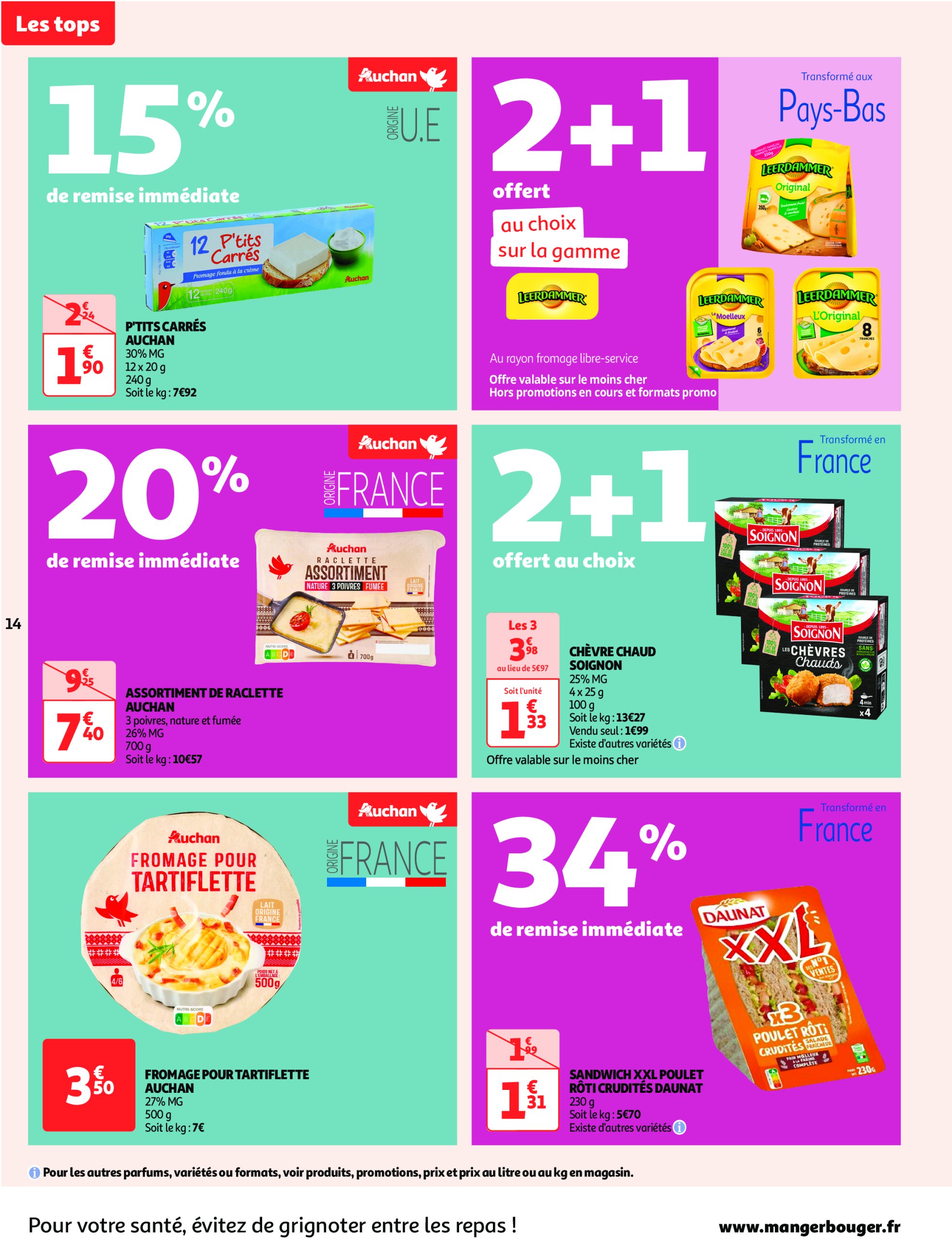 auchan - Catalogue Auchan supermarché - Des prix aussi bas, c'est le Top dans votre super valable dès 28/01 - 08/02 - page: 14