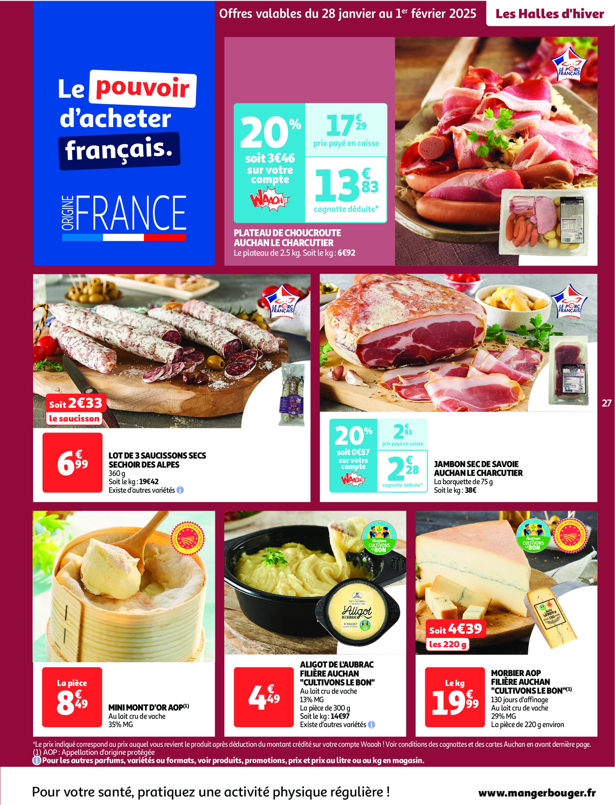 auchan - Catalogue Auchan supermarché - Des prix aussi bas, c'est le Top dans votre super valable dès 28/01 - 08/02 - page: 27