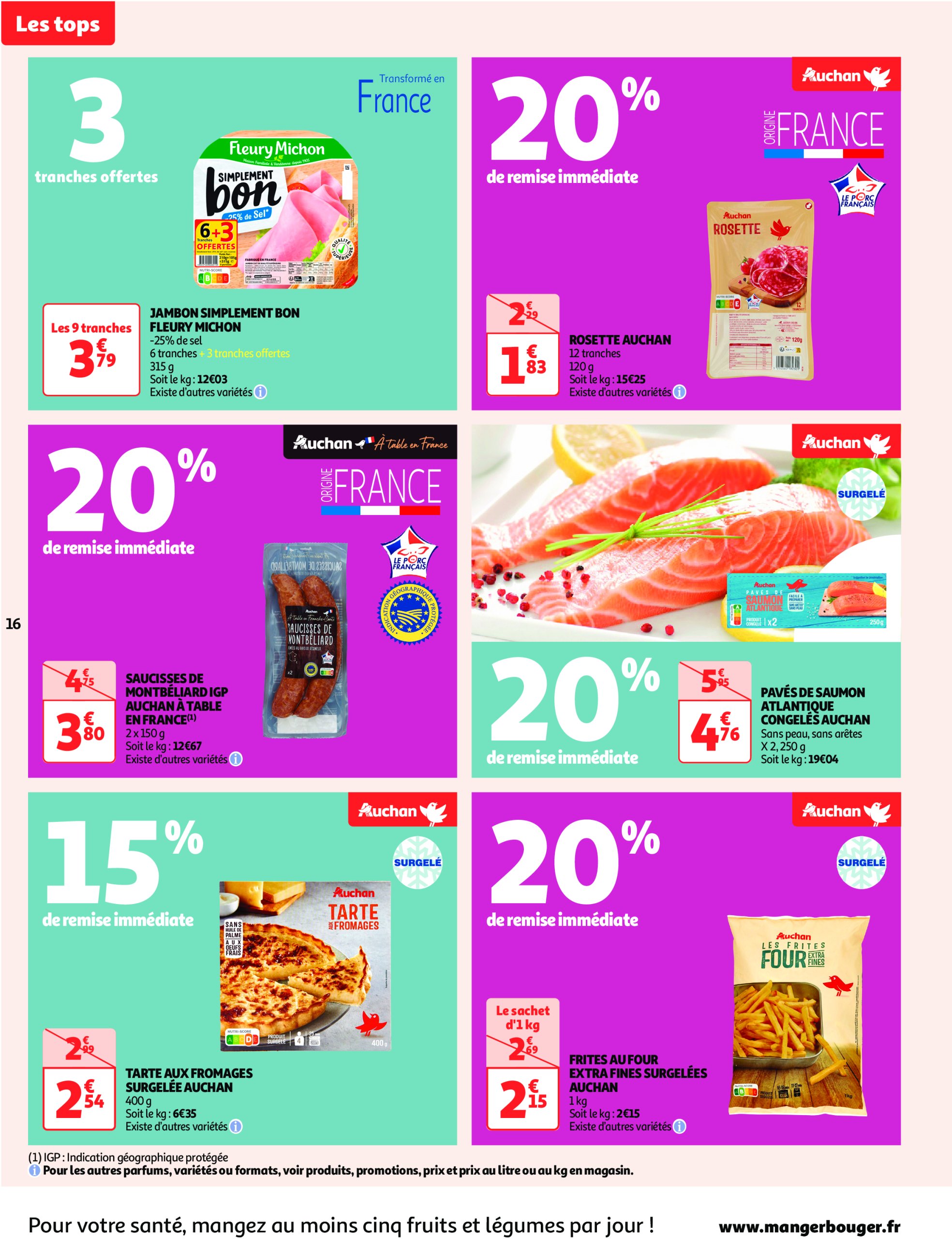 auchan - Catalogue Auchan supermarché - Des prix aussi bas, c'est le Top dans votre super valable dès 28/01 - 08/02 - page: 16