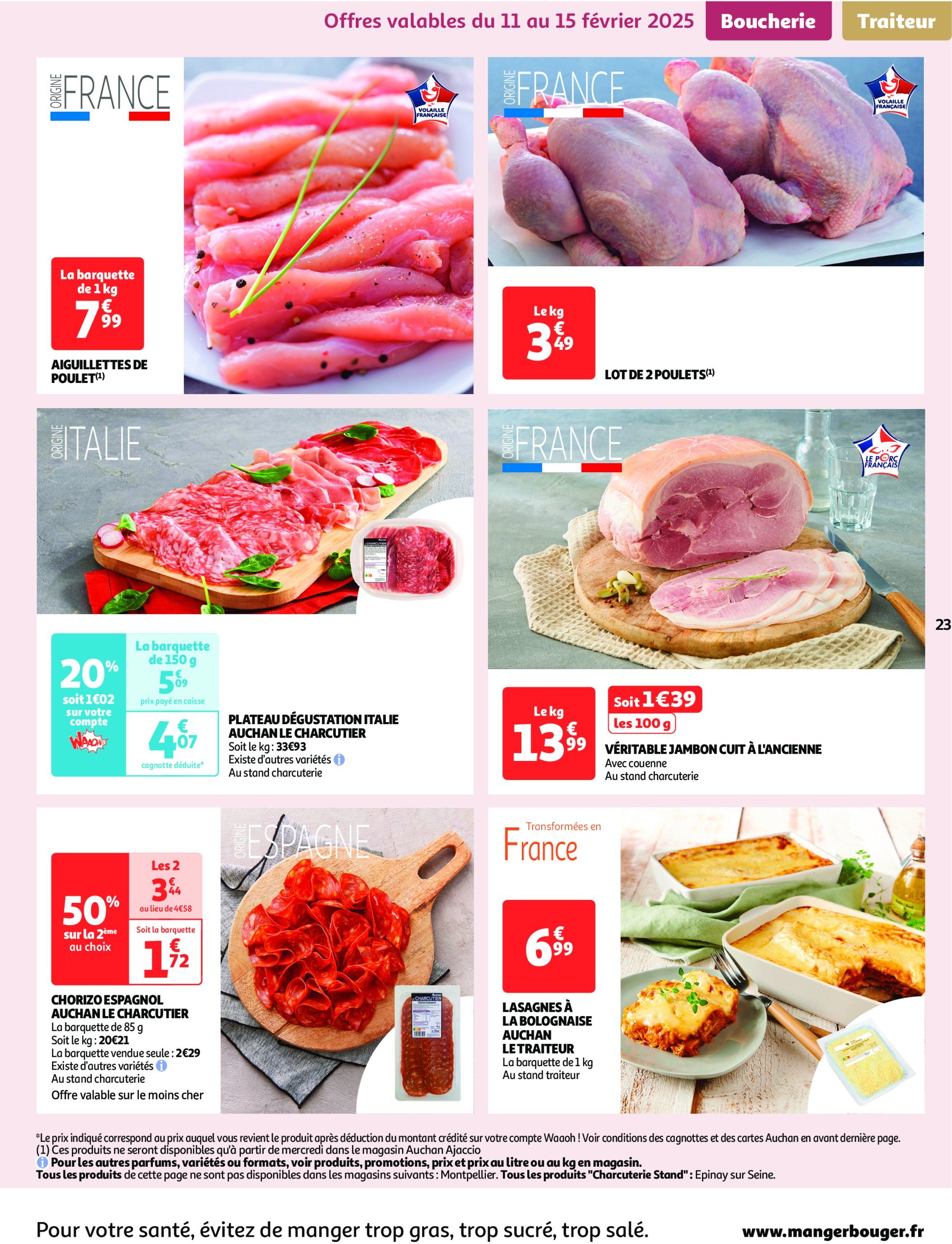 auchan - Catalogue Auchan - Produits laitiers : Petits prix écrémés valable dès 11/02 - 23/02 - page: 23