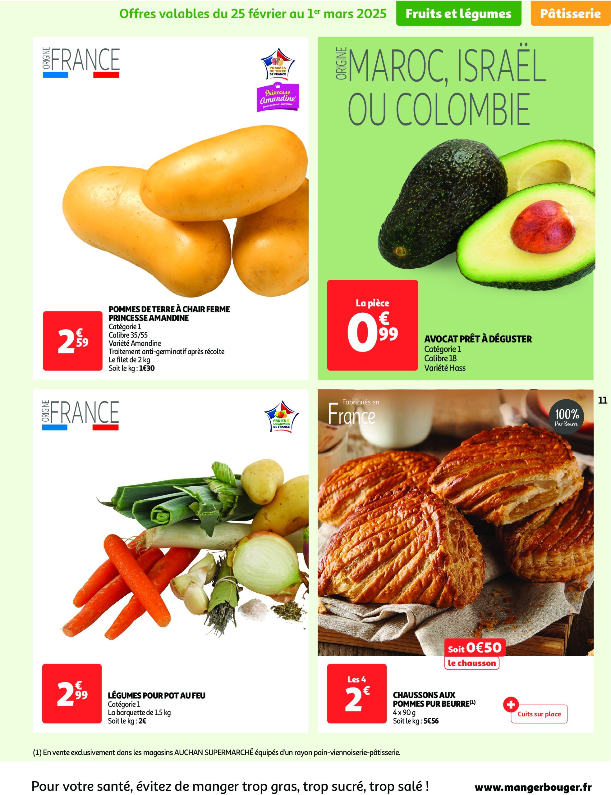 auchan - Catalogue Auchan supermarché - Les gros prix on en fait des confettis dans votre super valable dès 25/02 - 08/03 - page: 11