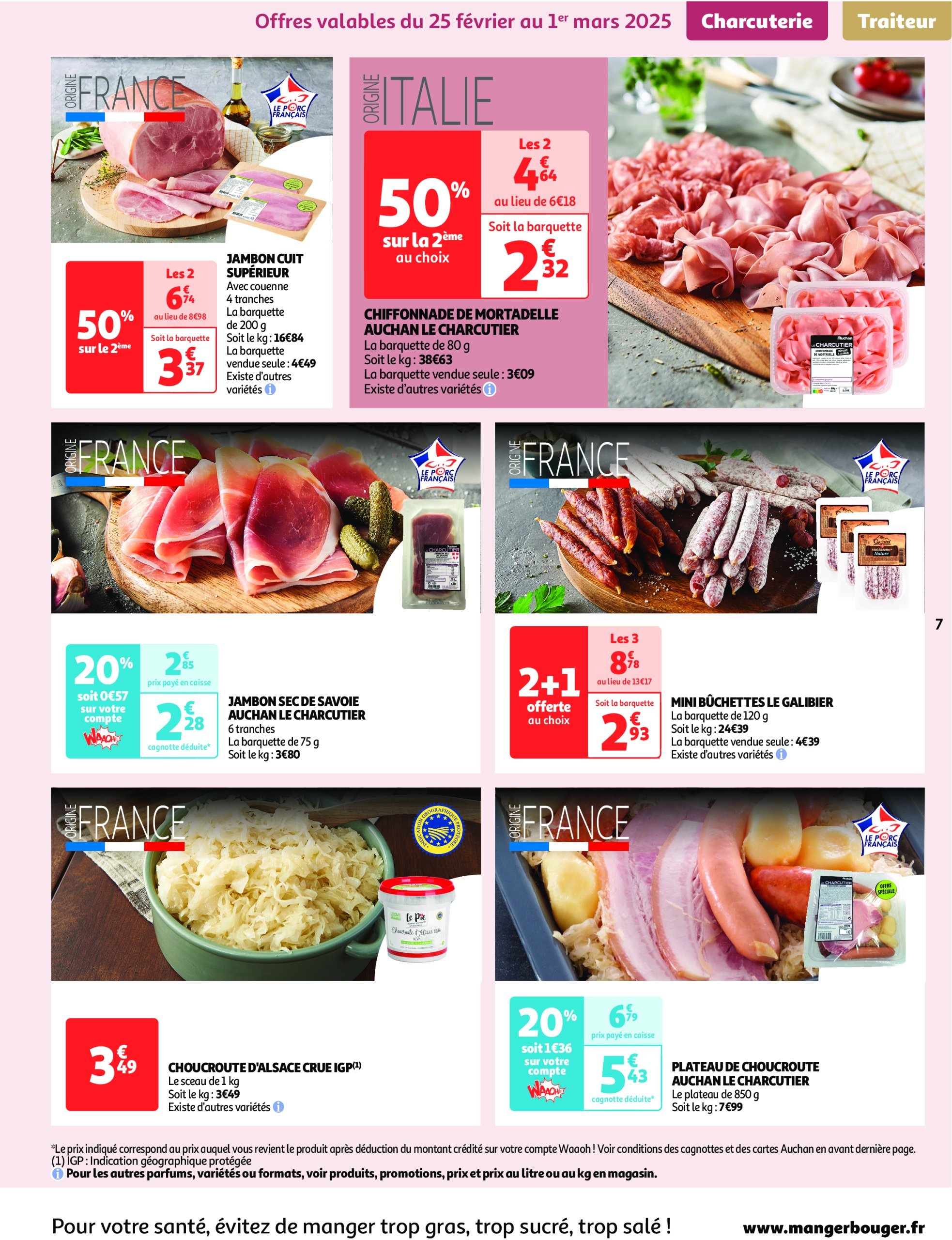 auchan - Catalogue Auchan supermarché - Les gros prix on en fait des confettis dans votre super valable dès 25/02 - 08/03 - page: 7