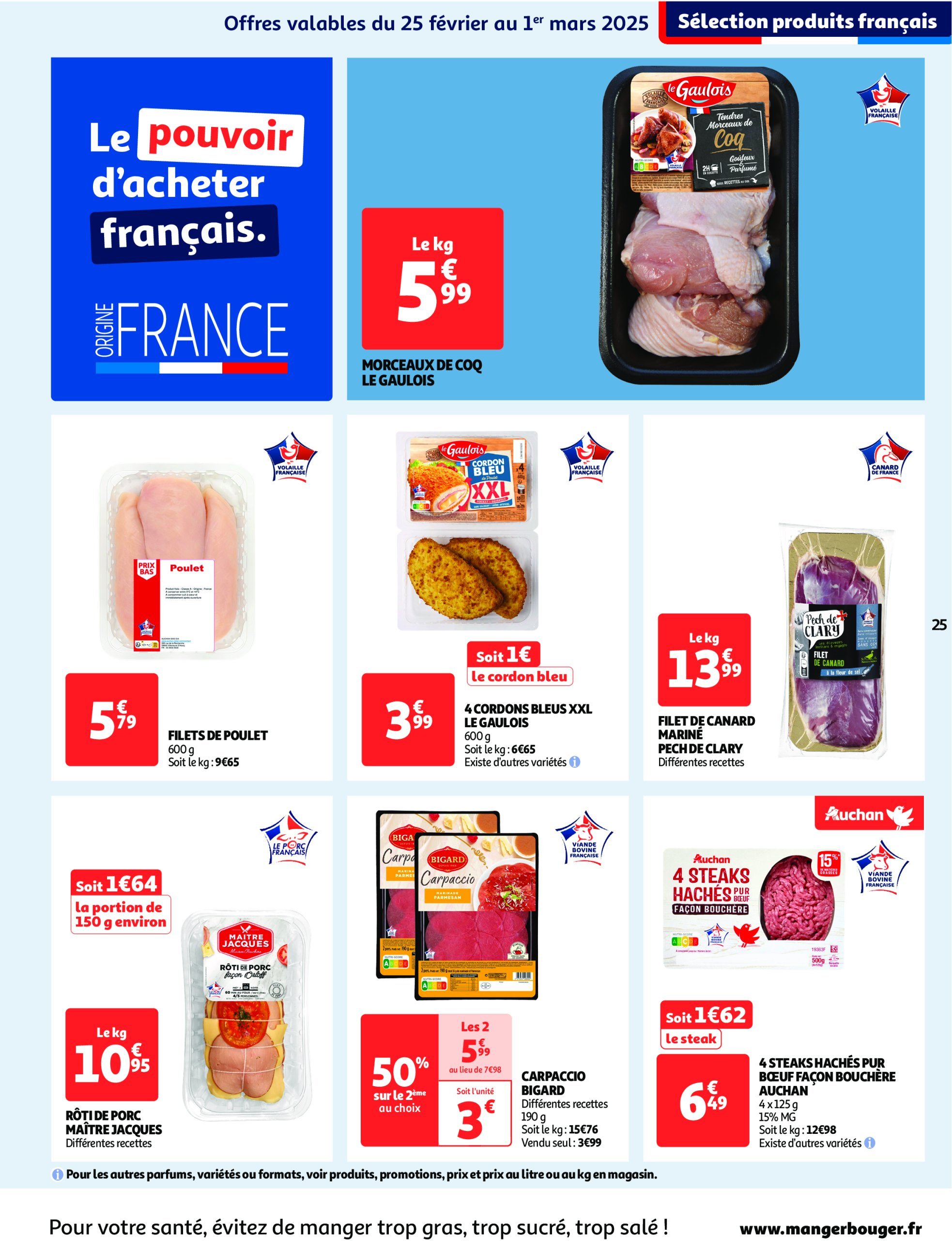 auchan - Catalogue Auchan - Les gros prix on en fait des confettis valable dès 25/02 - 09/03 - page: 25