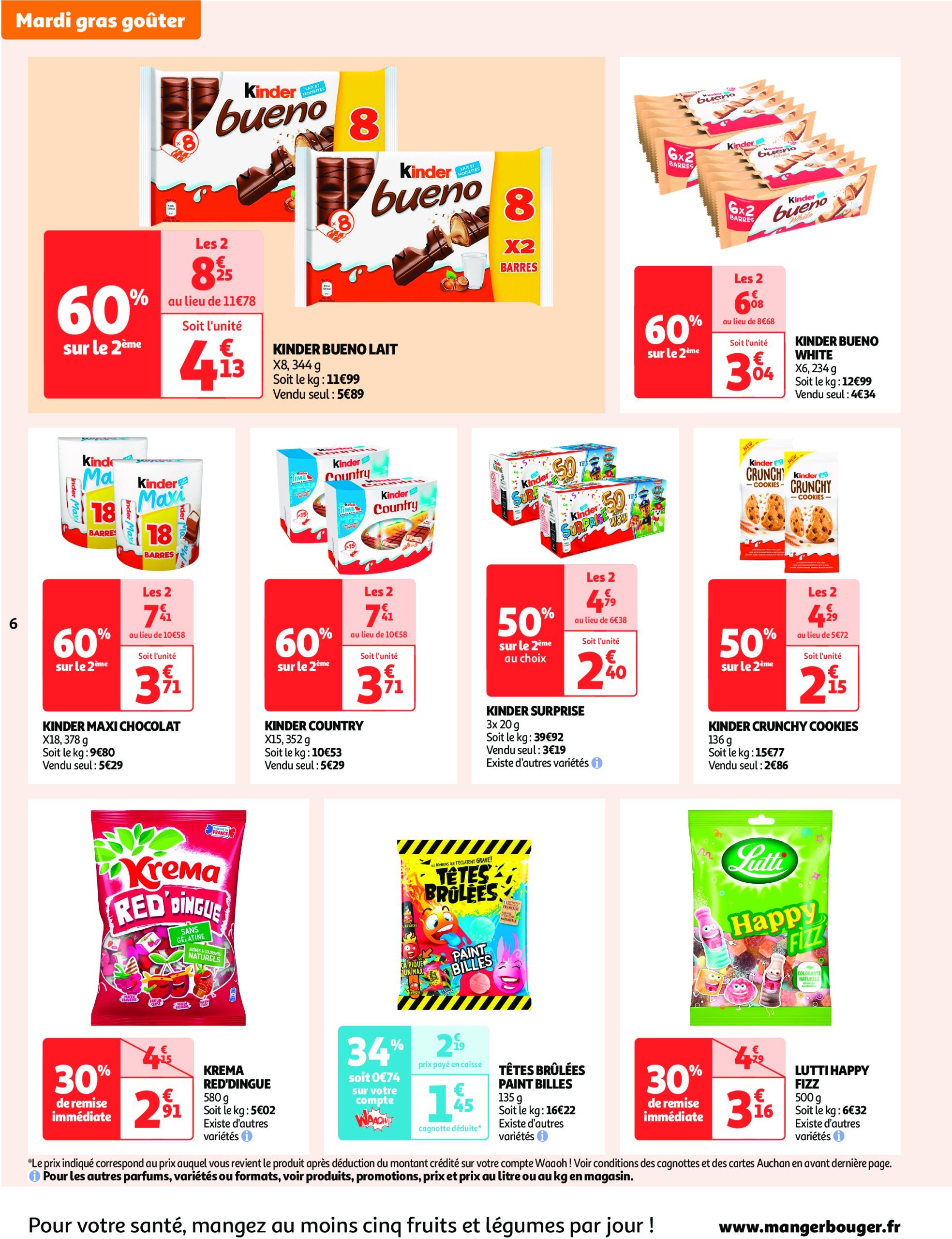 auchan - Catalogue Auchan - Les gros prix on en fait des confettis valable dès 25/02 - 09/03 - page: 6