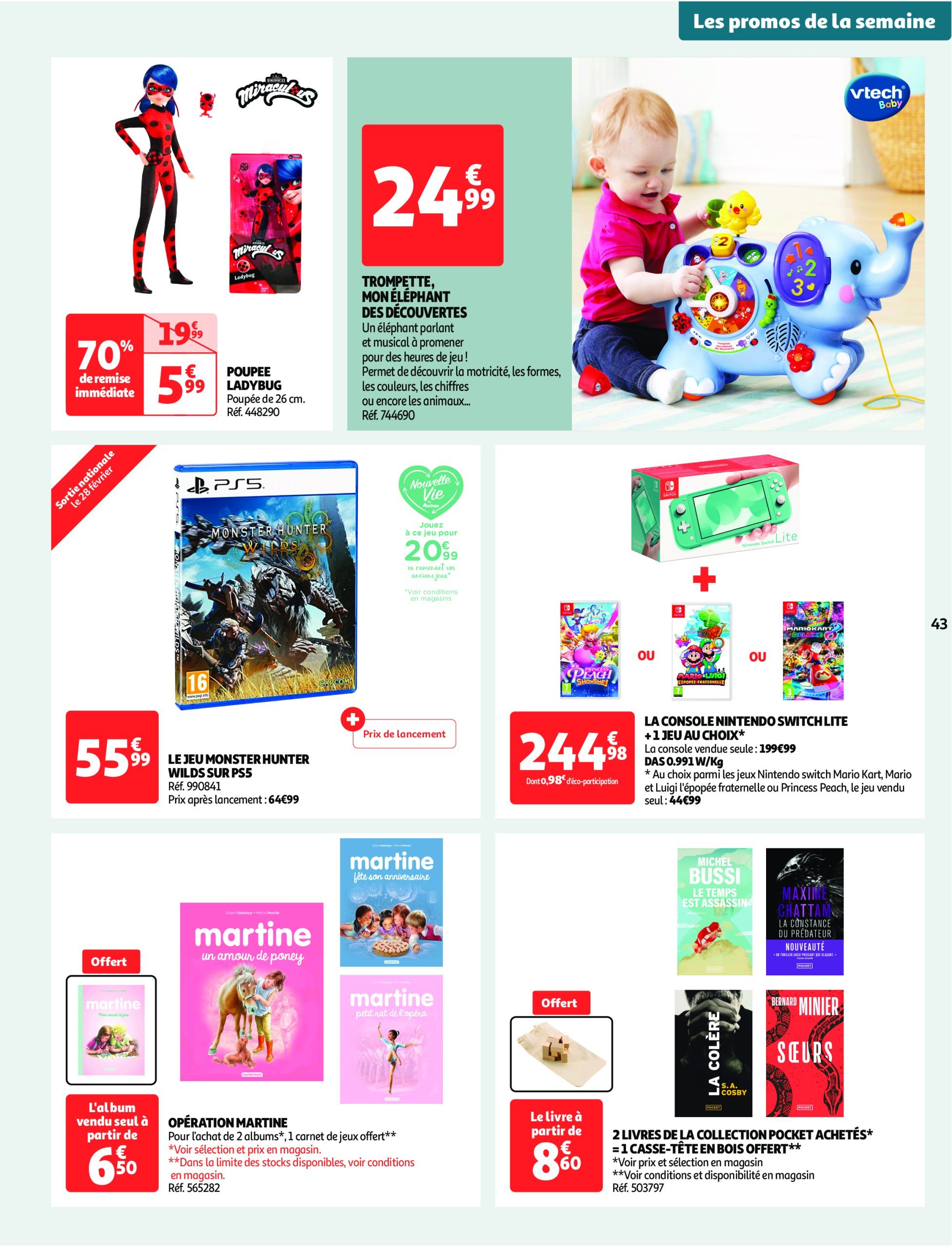 auchan - Catalogue Auchan - Les gros prix on en fait des confettis valable dès 25/02 - 09/03 - page: 43