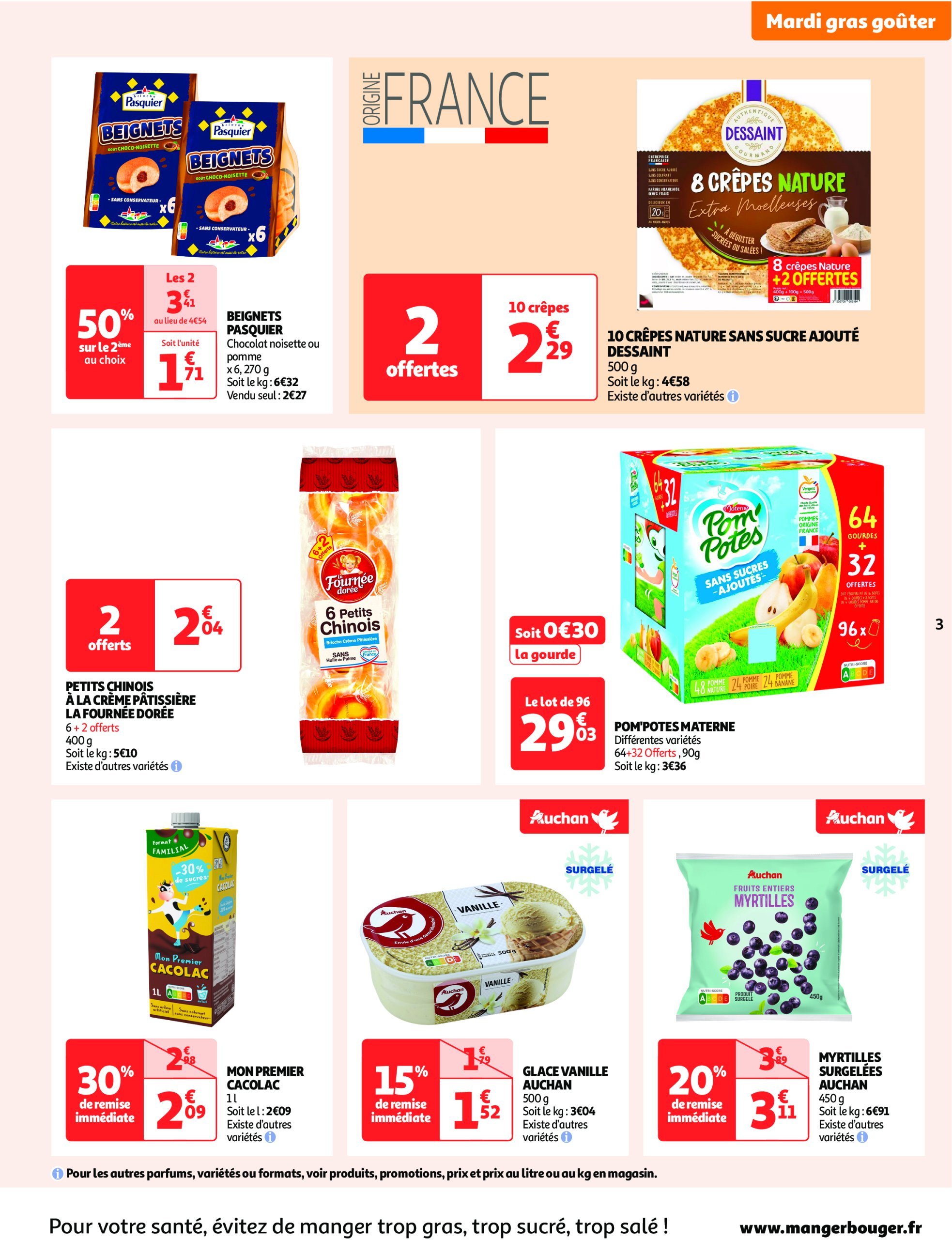 auchan - Catalogue Auchan - Les gros prix on en fait des confettis valable dès 25/02 - 09/03 - page: 3