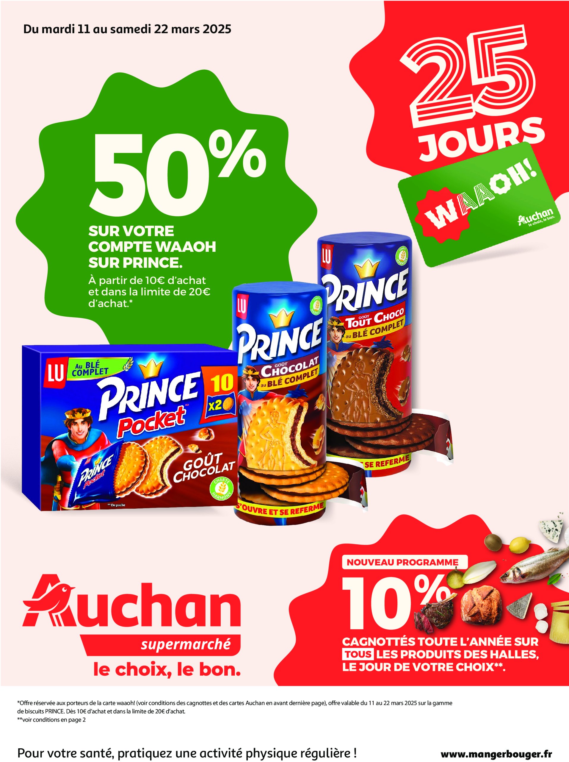 auchan - Catalogue Auchan supermarché - Les 25 jours Waaoh, c'est aussi dans votre super valable dès 11/03 - 22/03