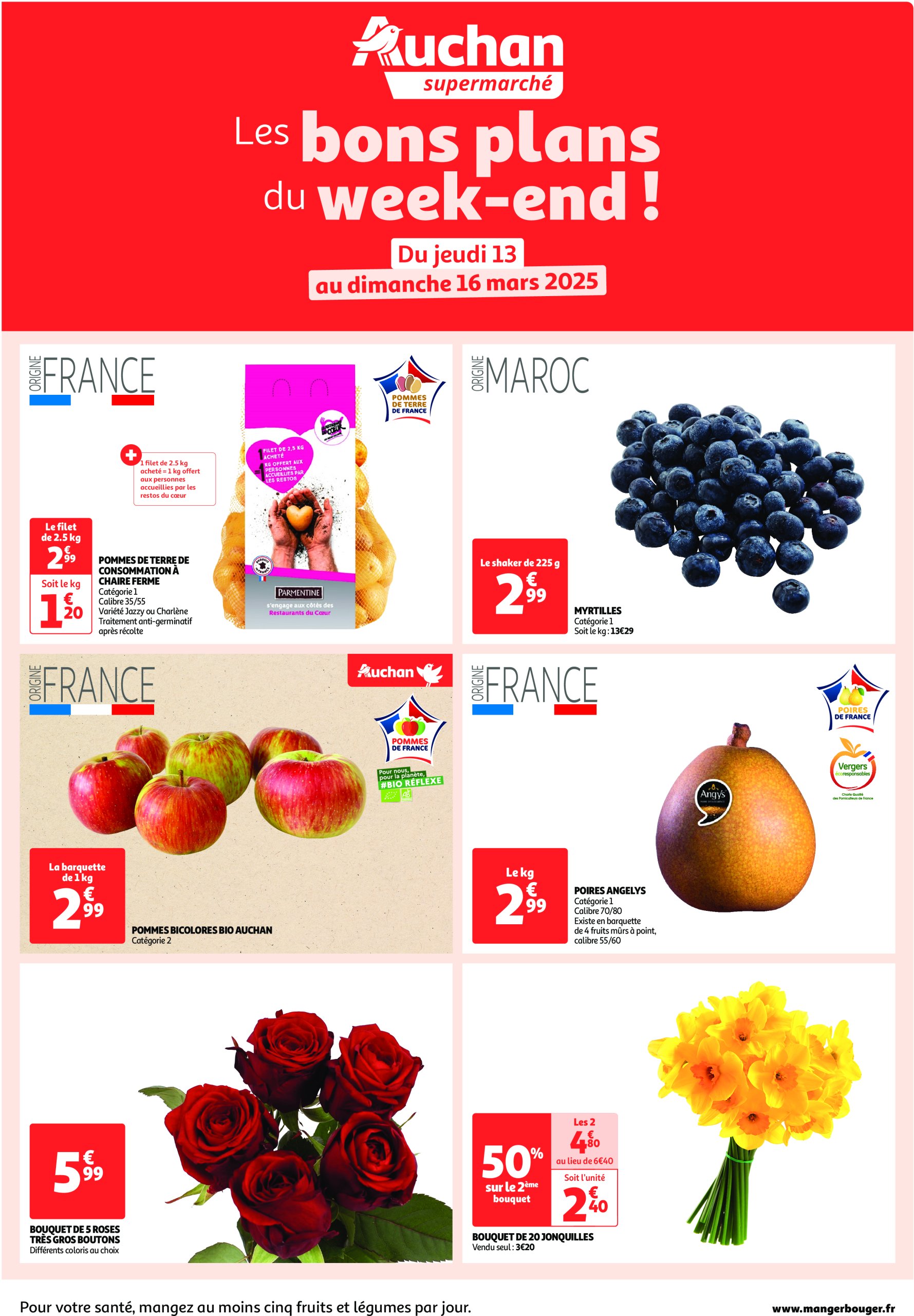 auchan - Catalogue Auchan supermarché - Les bons plans du week-end dans votre super ! valable dès 13/03 - 16/03