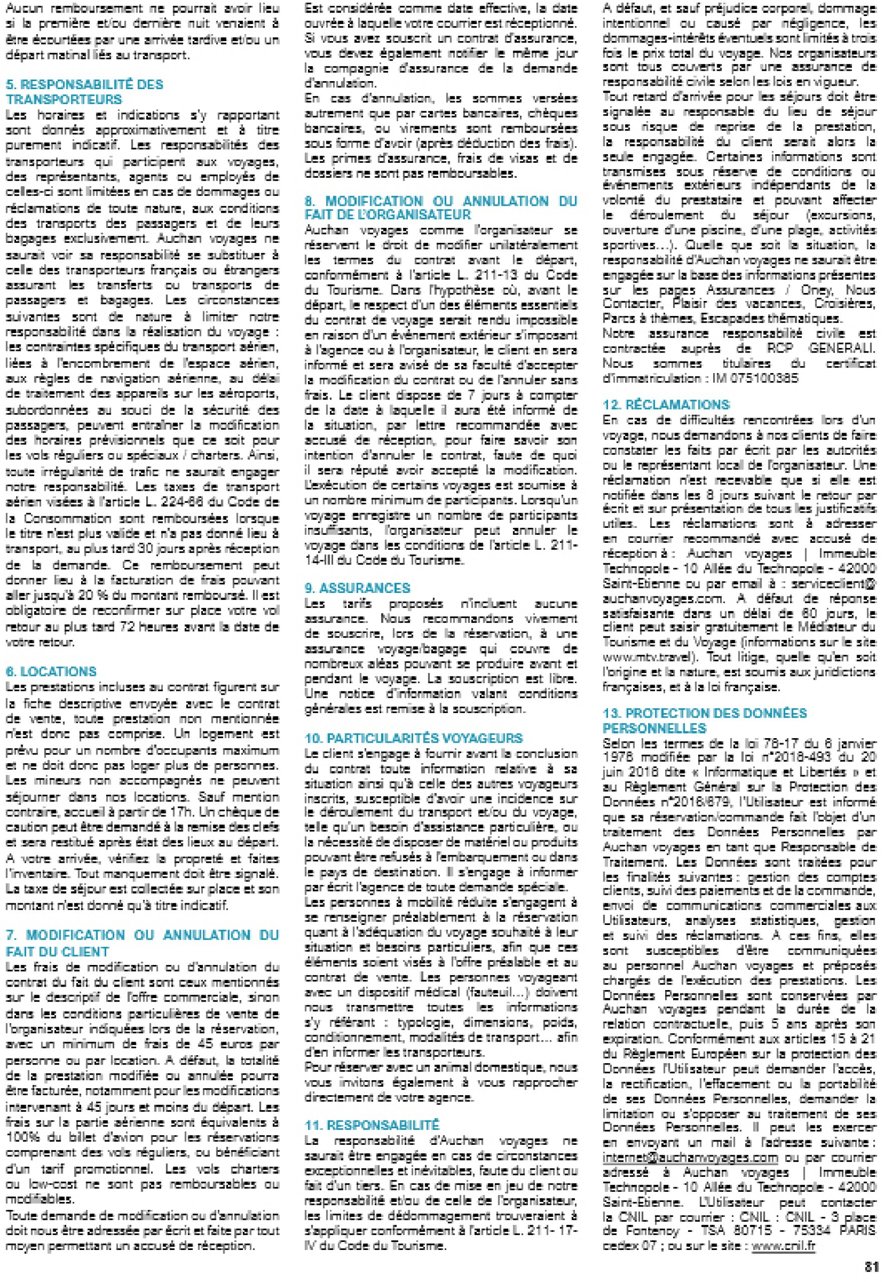 auchan - Catalogue Auchan - Auchan Voyages valable dès 19/03 - 31/08 - page: 81