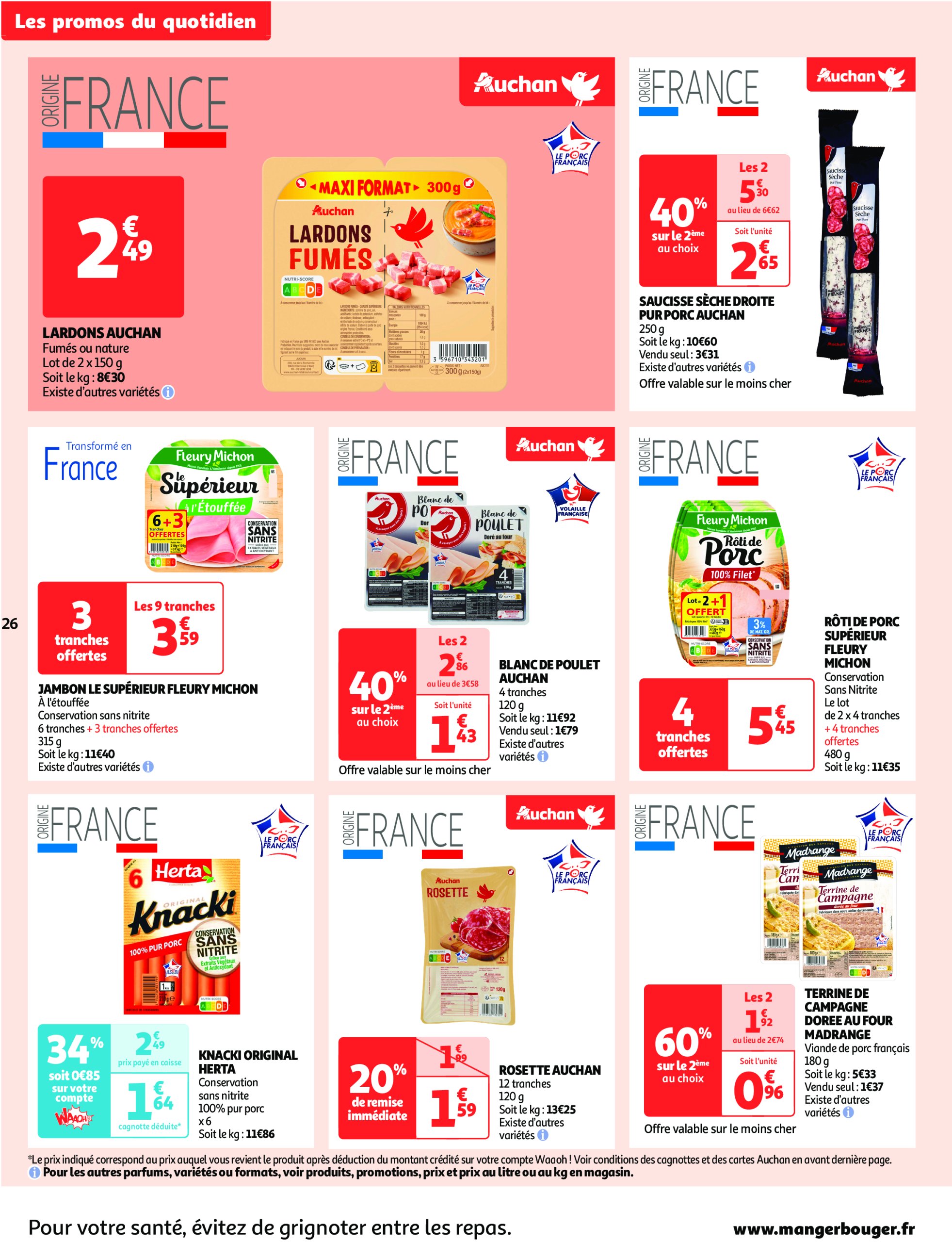 auchan - Catalogue Auchan - Comme en Italie : la dolce vita pour votre budget aussi valable dès 23/04 - 04/05 - page: 26 auchan - Catalogue Auchan - Comme en Italie : la dolce vita pour votre budget aussi valable dès 23/04 - 04/05 - page: 26