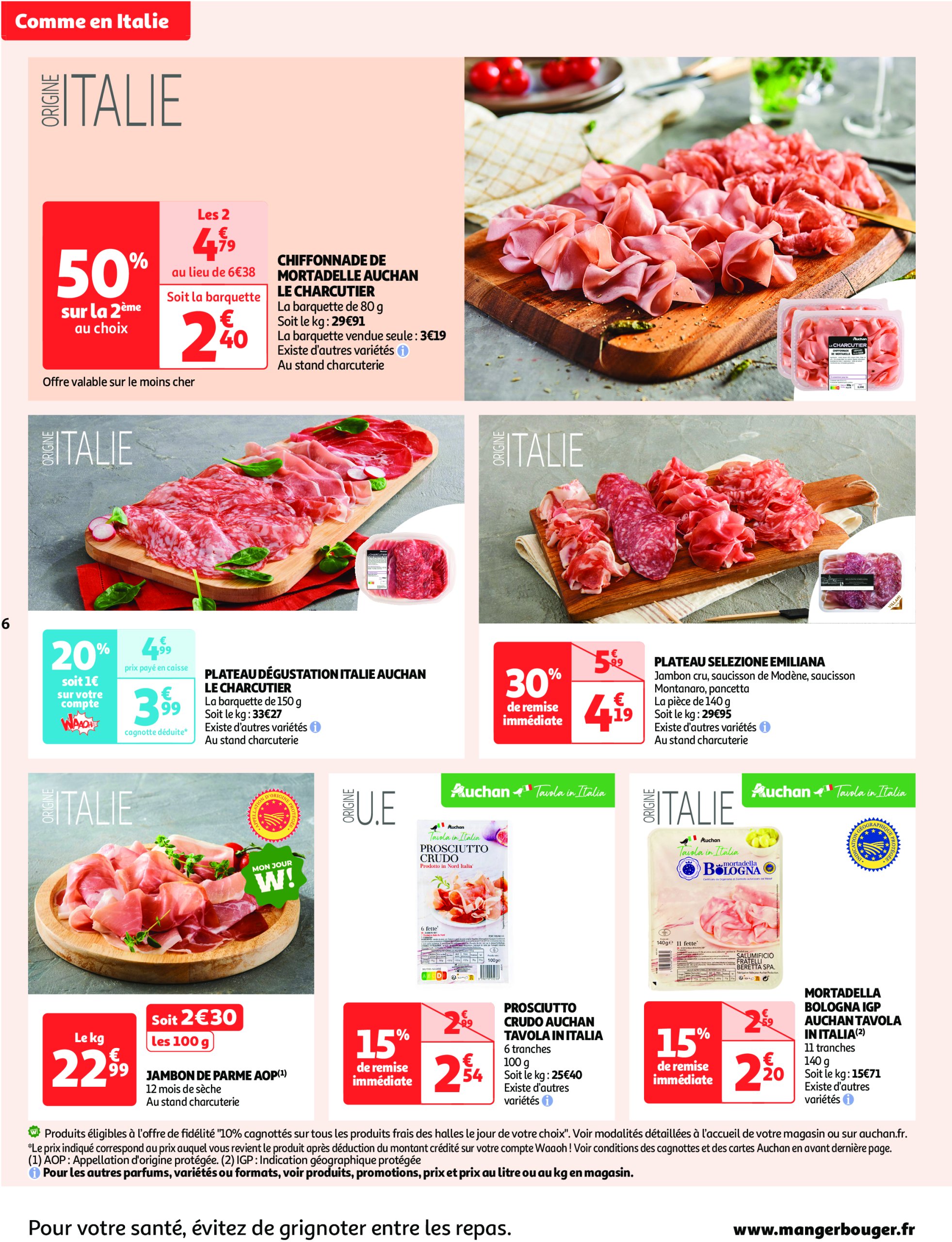 auchan - Catalogue Auchan - Comme en Italie : la dolce vita pour votre budget aussi valable dès 23/04 - 04/05 - page: 6 auchan - Catalogue Auchan - Comme en Italie : la dolce vita pour votre budget aussi valable dès 23/04 - 04/05 - page: 6