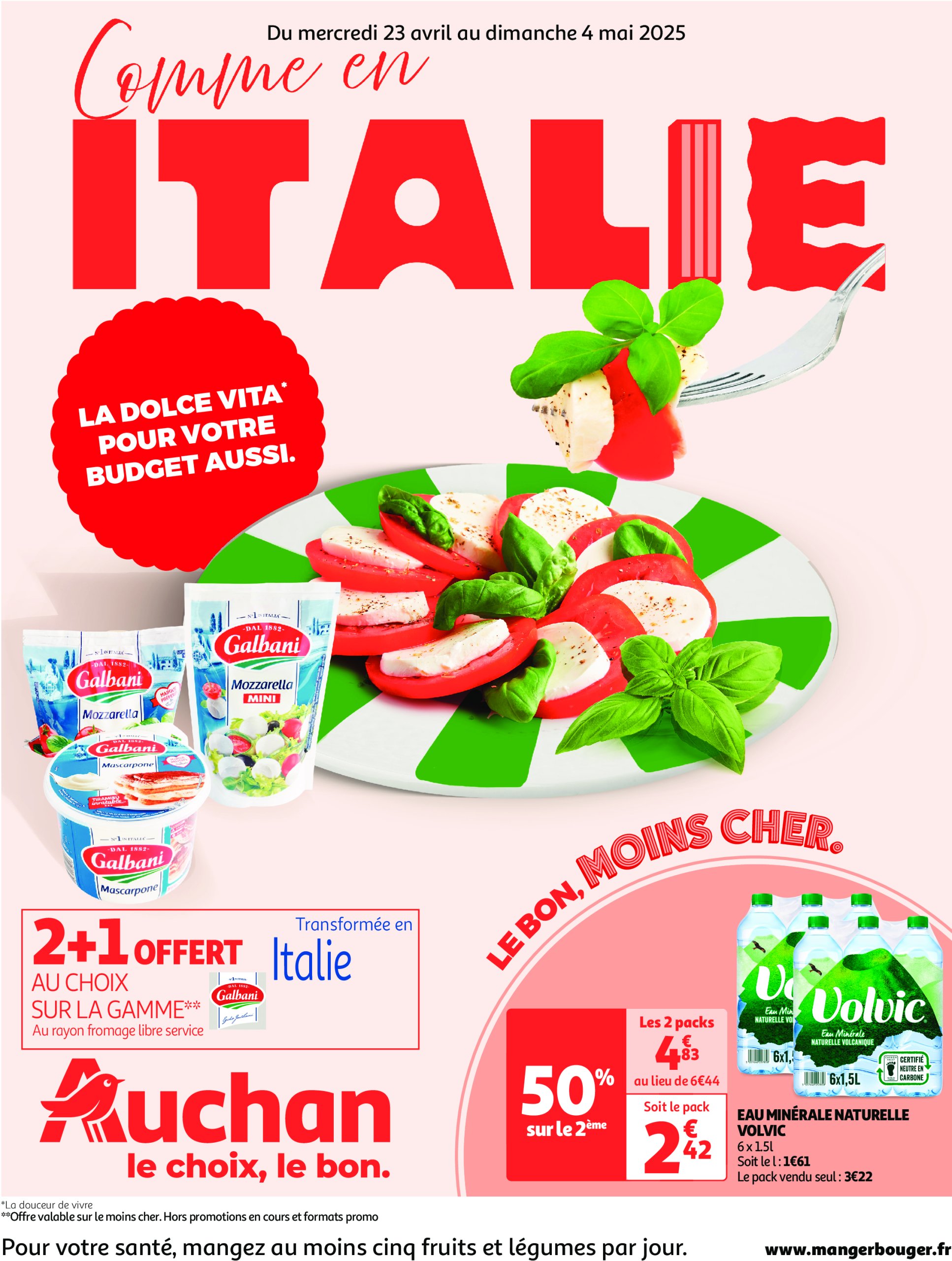 auchan - Catalogue Auchan - Comme en Italie : la dolce vita pour votre budget aussi valable dès 23/04 - 04/05