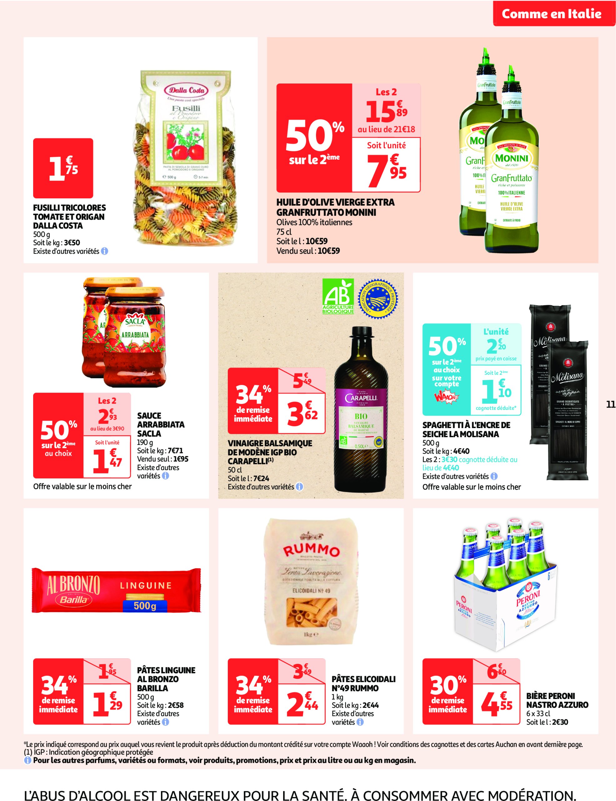 auchan - Catalogue Auchan - Comme en Italie : la dolce vita pour votre budget aussi valable dès 23/04 - 04/05 - page: 11 auchan - Catalogue Auchan - Comme en Italie : la dolce vita pour votre budget aussi valable dès 23/04 - 04/05 - page: 11