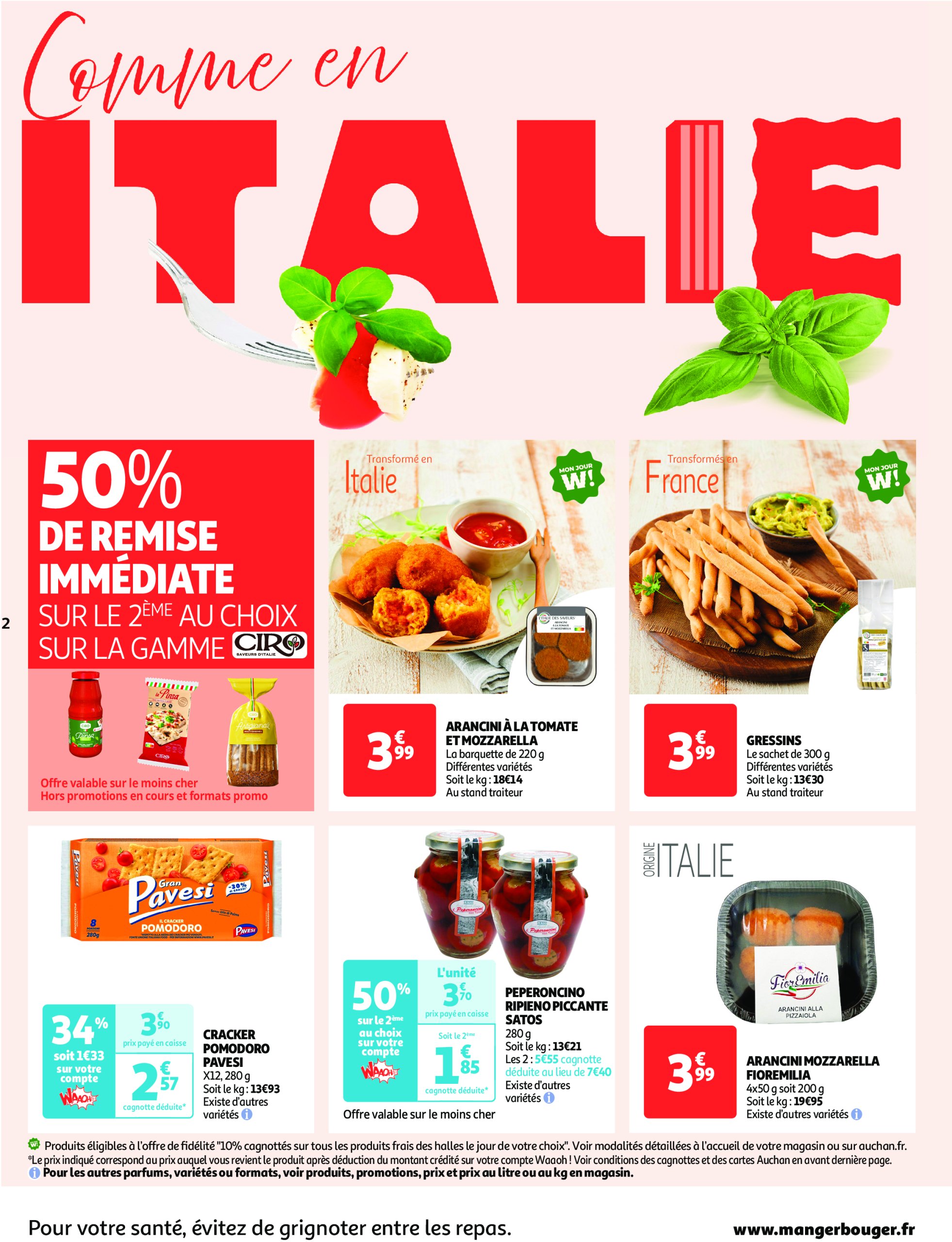 auchan - Catalogue Auchan - Comme en Italie : la dolce vita pour votre budget aussi valable dès 23/04 - 04/05 - page: 2 auchan - Catalogue Auchan - Comme en Italie : la dolce vita pour votre budget aussi valable dès 23/04 - 04/05 - page: 2