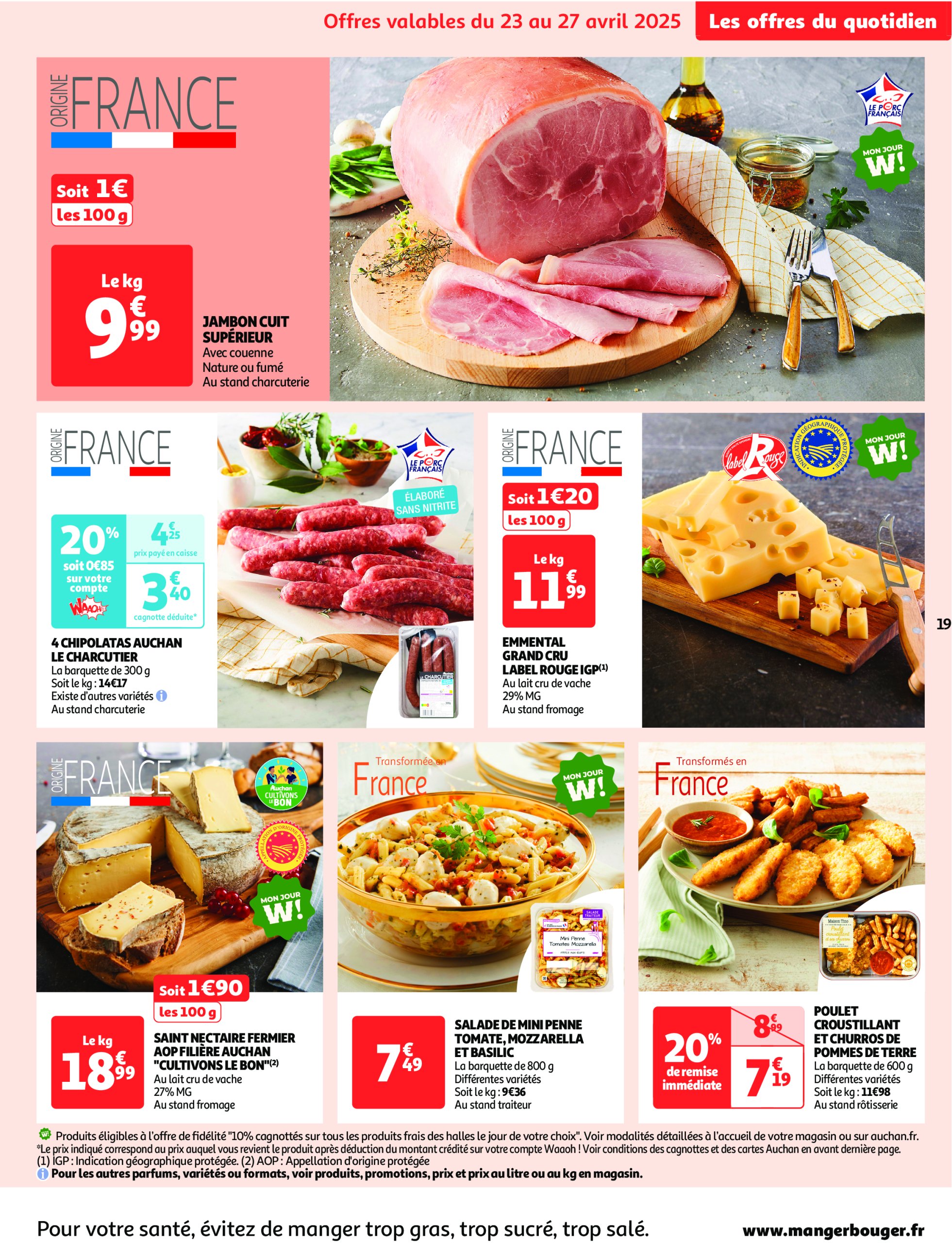 auchan - Catalogue Auchan - Comme en Italie : la dolce vita pour votre budget aussi valable dès 23/04 - 04/05 - page: 19 auchan - Catalogue Auchan - Comme en Italie : la dolce vita pour votre budget aussi valable dès 23/04 - 04/05 - page: 19