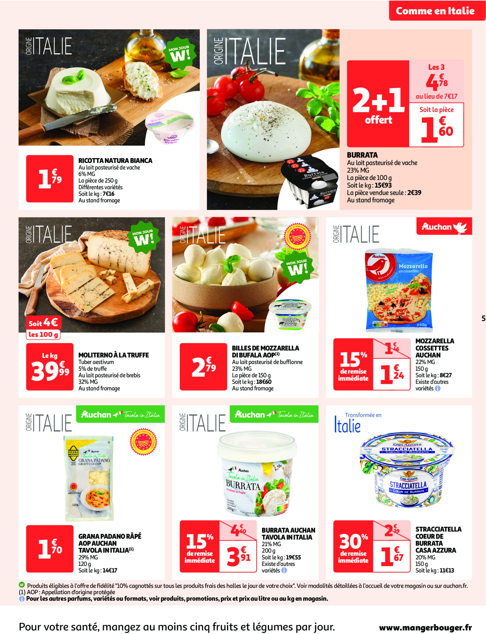 auchan - Catalogue Auchan - Comme en Italie : la dolce vita pour votre budget aussi valable dès 23/04 - 04/05 - page: 5 auchan - Catalogue Auchan - Comme en Italie : la dolce vita pour votre budget aussi valable dès 23/04 - 04/05 - page: 5