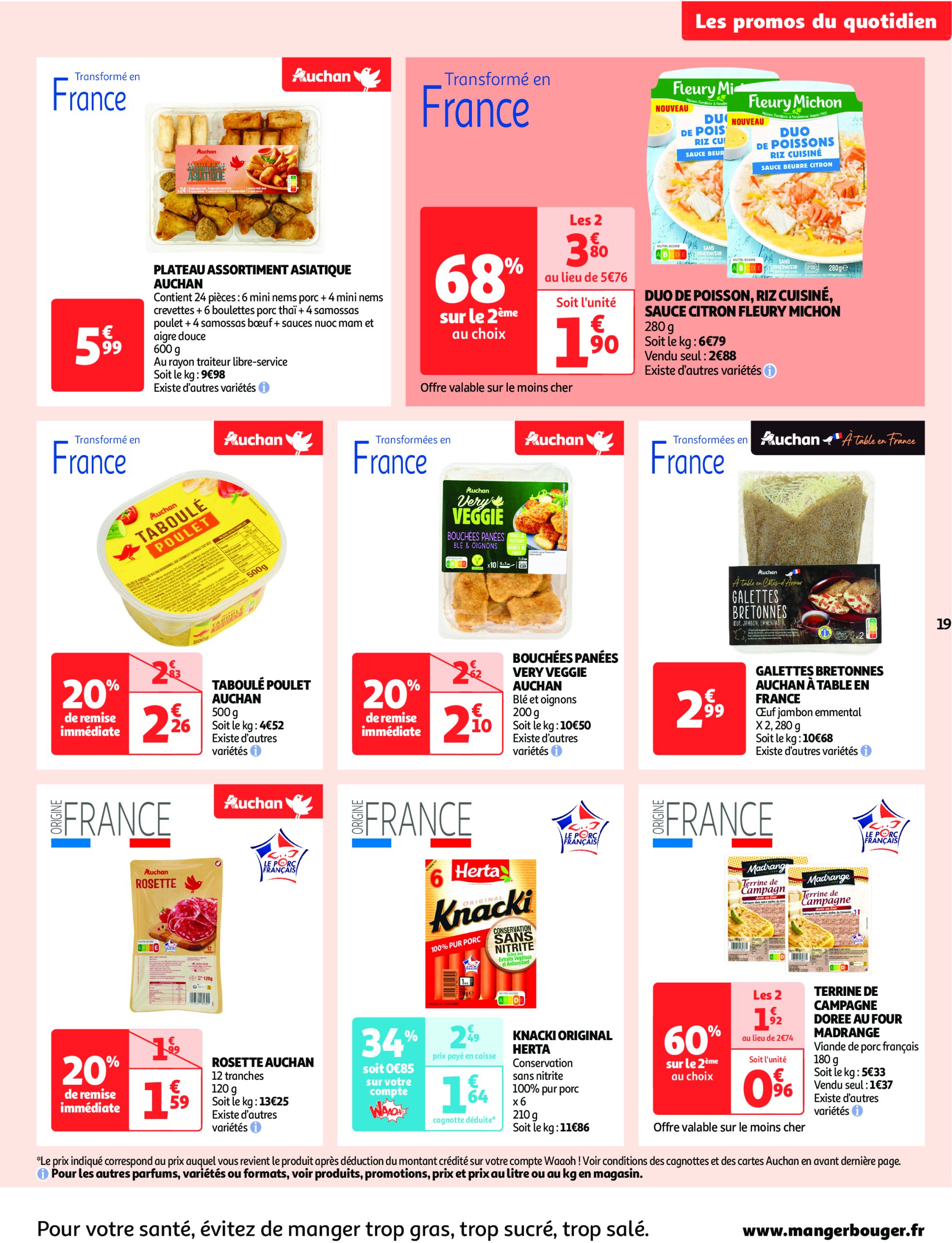 auchan - Catalogue Auchan supermarché - Comme en Italie, c'est aussi dans votre super valable dès 23/04 - 04/05 - page: 19 auchan - Catalogue Auchan supermarché - Comme en Italie, c'est aussi dans votre super valable dès 23/04 - 04/05 - page: 19