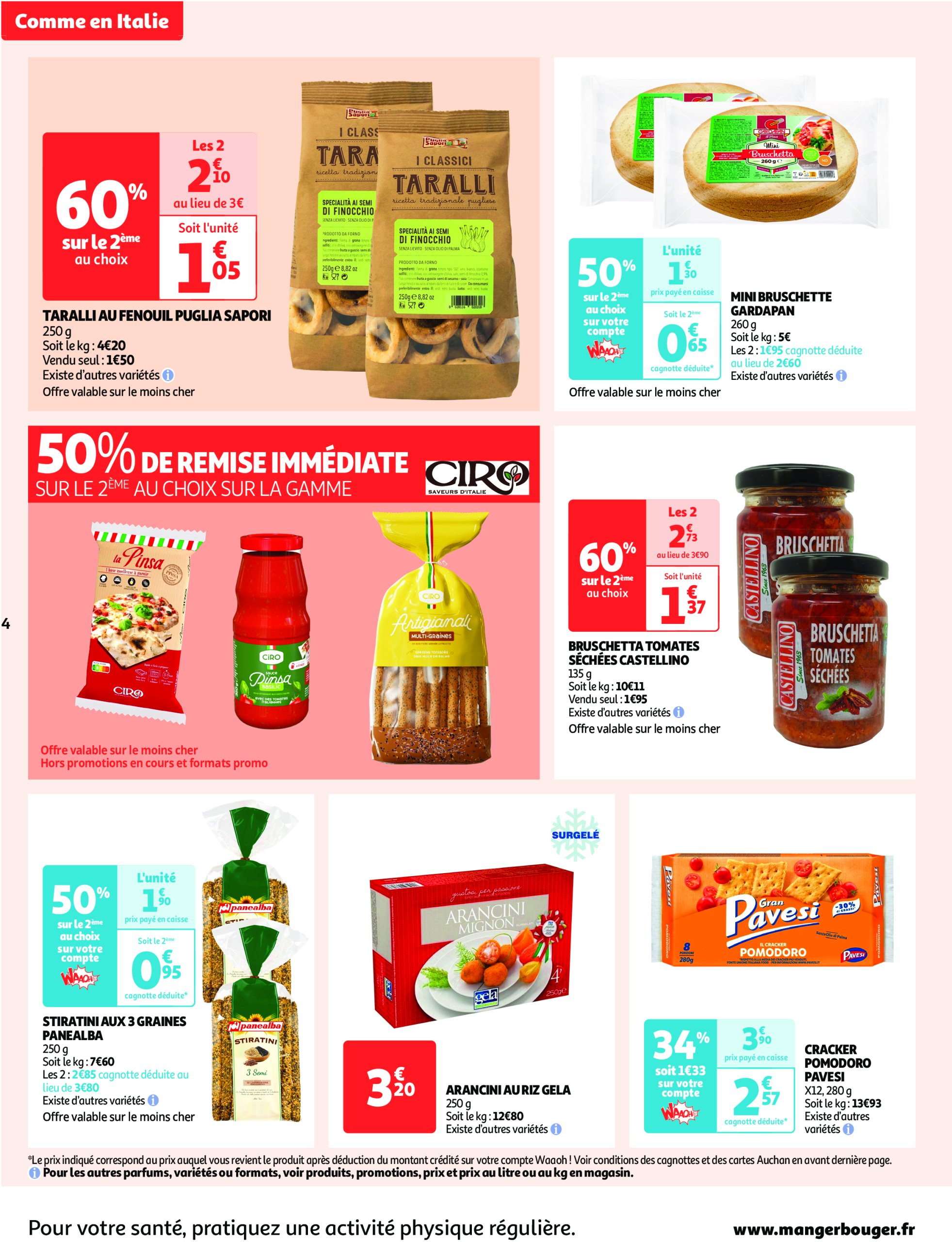 auchan - Catalogue Auchan supermarché - Comme en Italie, c'est aussi dans votre super valable dès 23/04 - 04/05 - page: 4 auchan - Catalogue Auchan supermarché - Comme en Italie, c'est aussi dans votre super valable dès 23/04 - 04/05 - page: 4