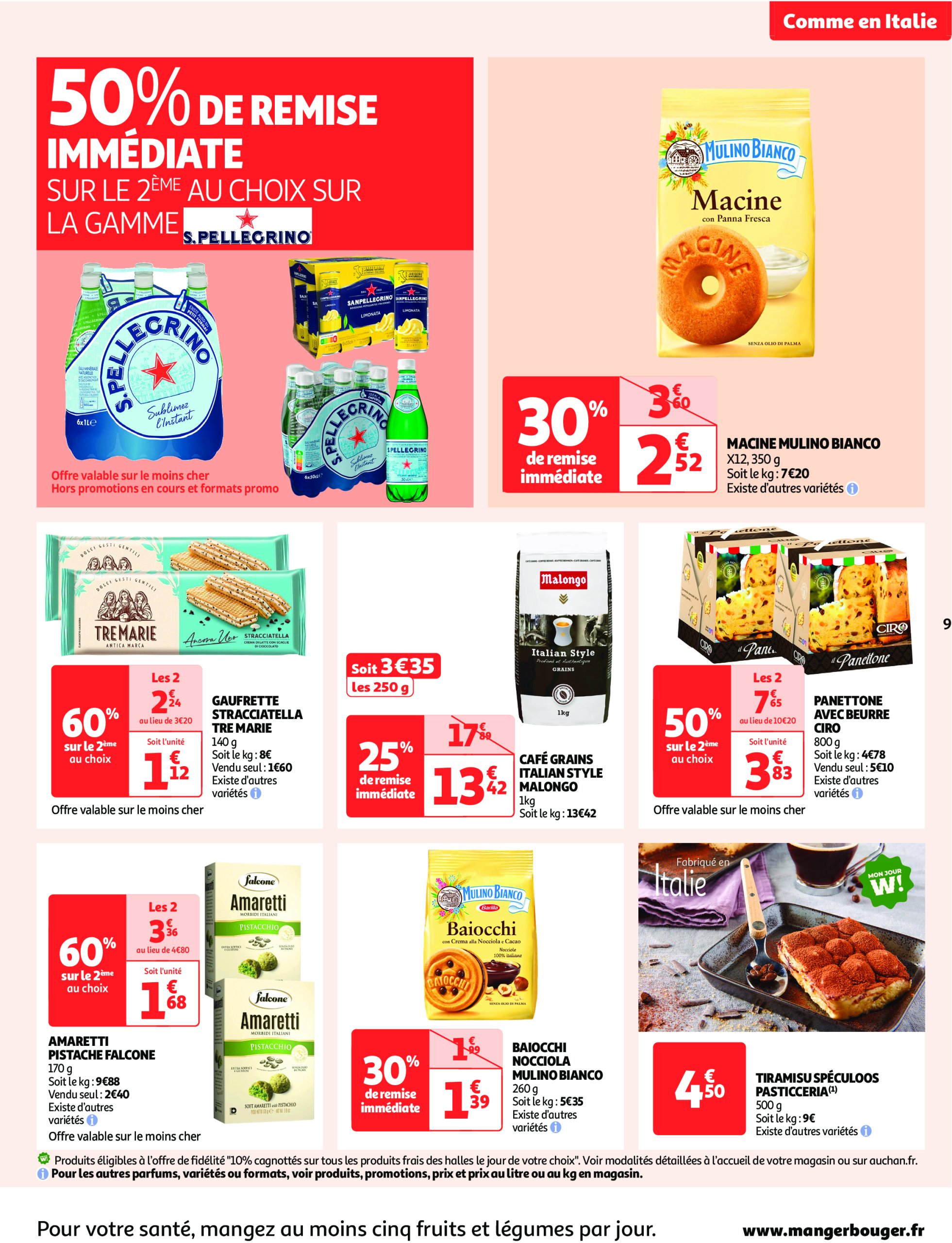 auchan - Catalogue Auchan supermarché - Comme en Italie, c'est aussi dans votre super valable dès 23/04 - 04/05 - page: 9 auchan - Catalogue Auchan supermarché - Comme en Italie, c'est aussi dans votre super valable dès 23/04 - 04/05 - page: 9