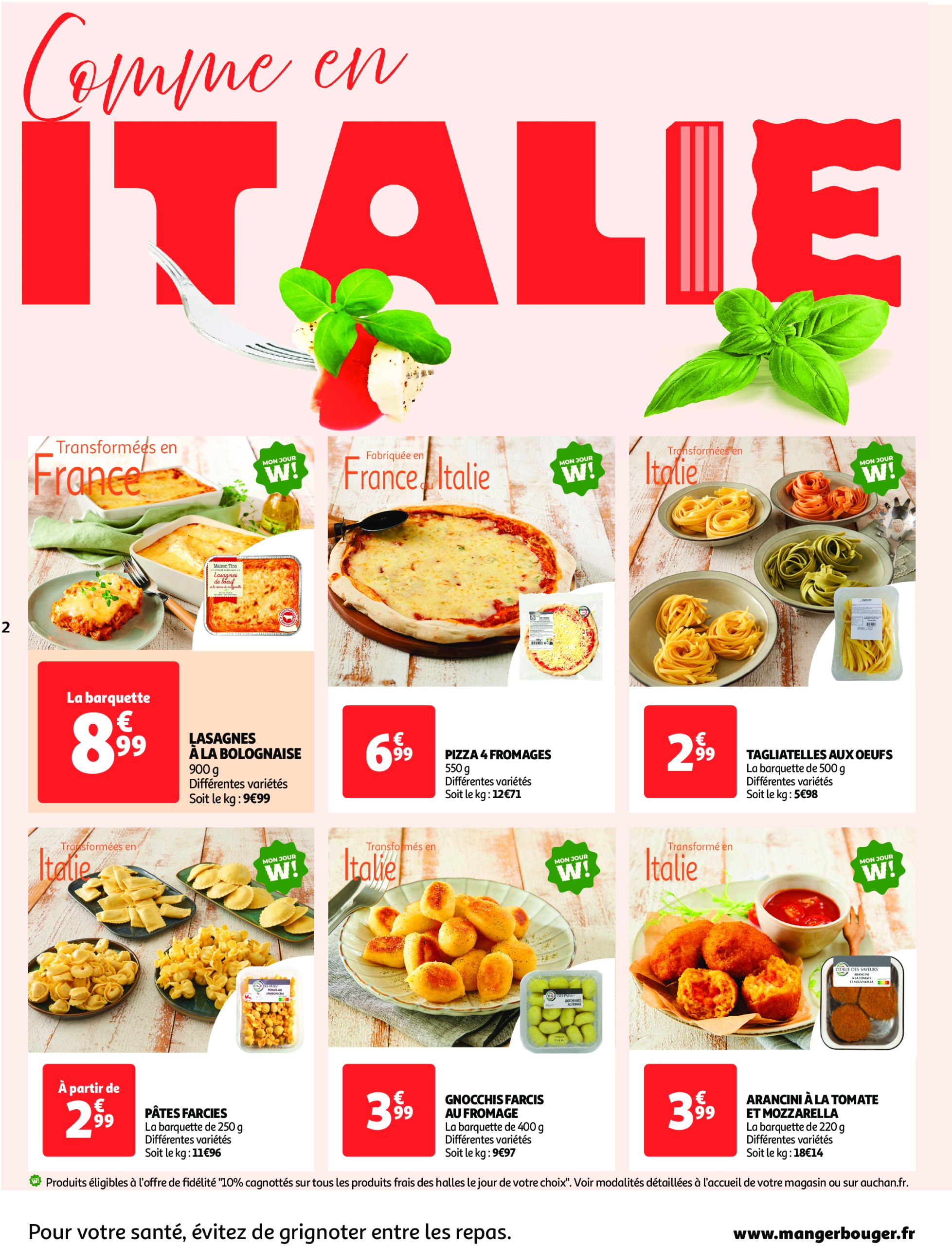 auchan - Catalogue Auchan supermarché - Comme en Italie, c'est aussi dans votre super valable dès 23/04 - 04/05 - page: 2 auchan - Catalogue Auchan supermarché - Comme en Italie, c'est aussi dans votre super valable dès 23/04 - 04/05 - page: 2