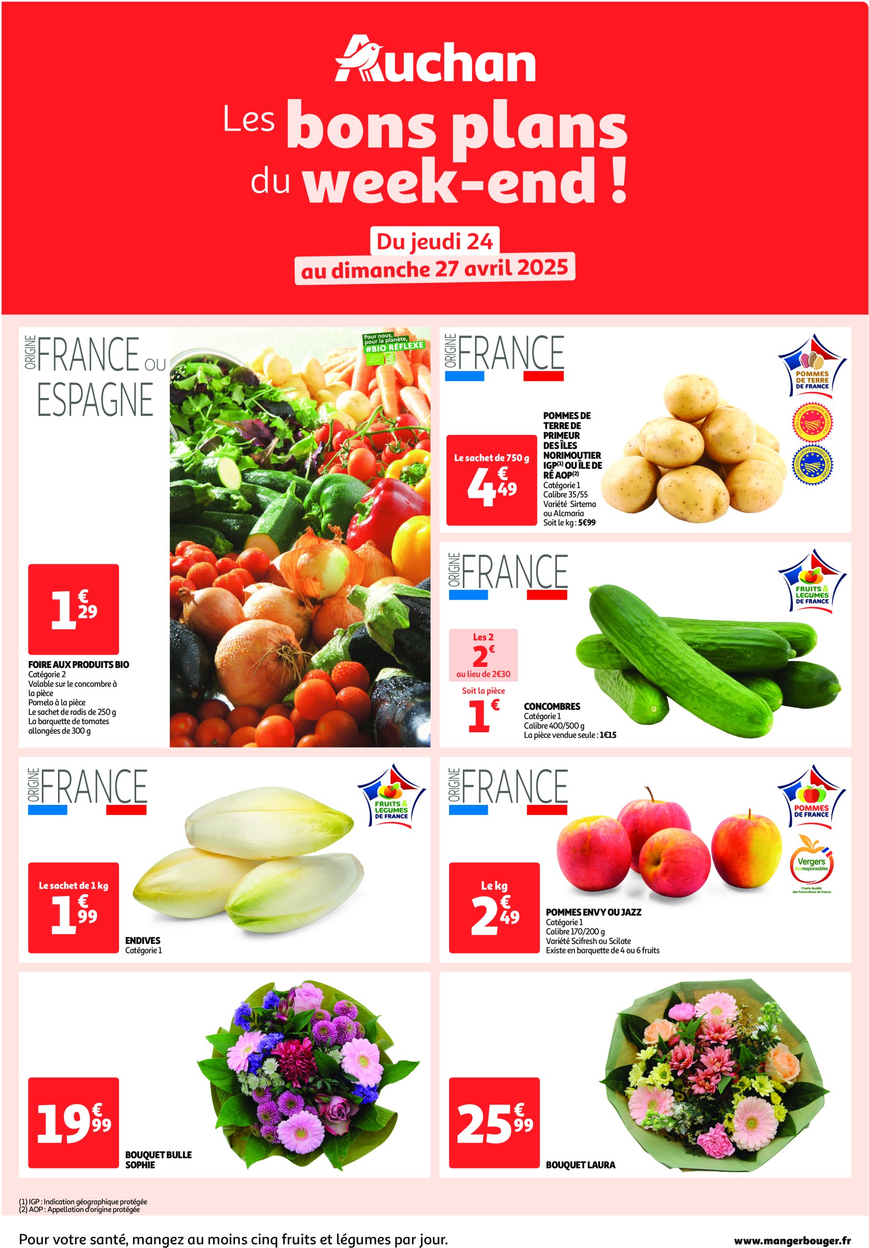 auchan - Catalogue Auchan - Les bons plans du week-end dans votre hyper ! valable dès 24/04 - 27/04