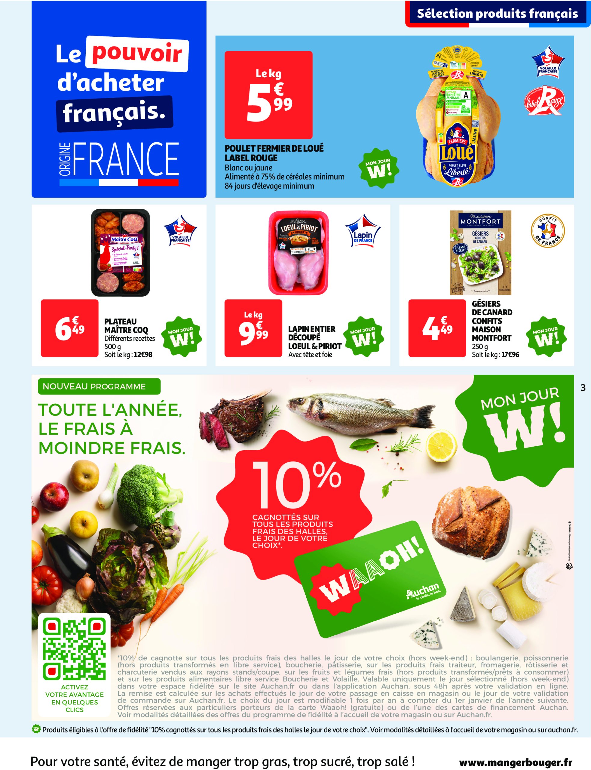 auchan - Catalogue Auchan supermarché - Le frais, le bon moins cher valable dès 29/04 - 03/05 - page: 3