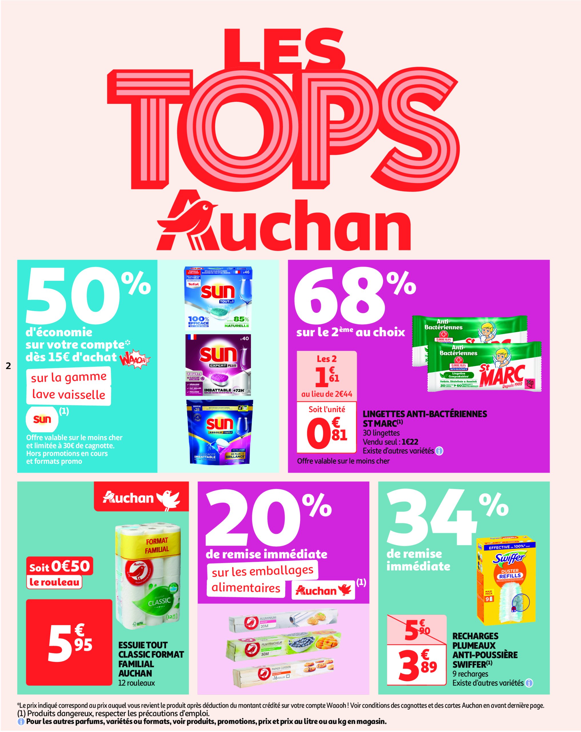 auchan - Catalogue Auchan - Des prix aussi bas, c'est le top valable dès 29/04 - 11/05 - page: 2 auchan - Catalogue Auchan - Des prix aussi bas, c'est le top valable dès 29/04 - 11/05 - page: 2