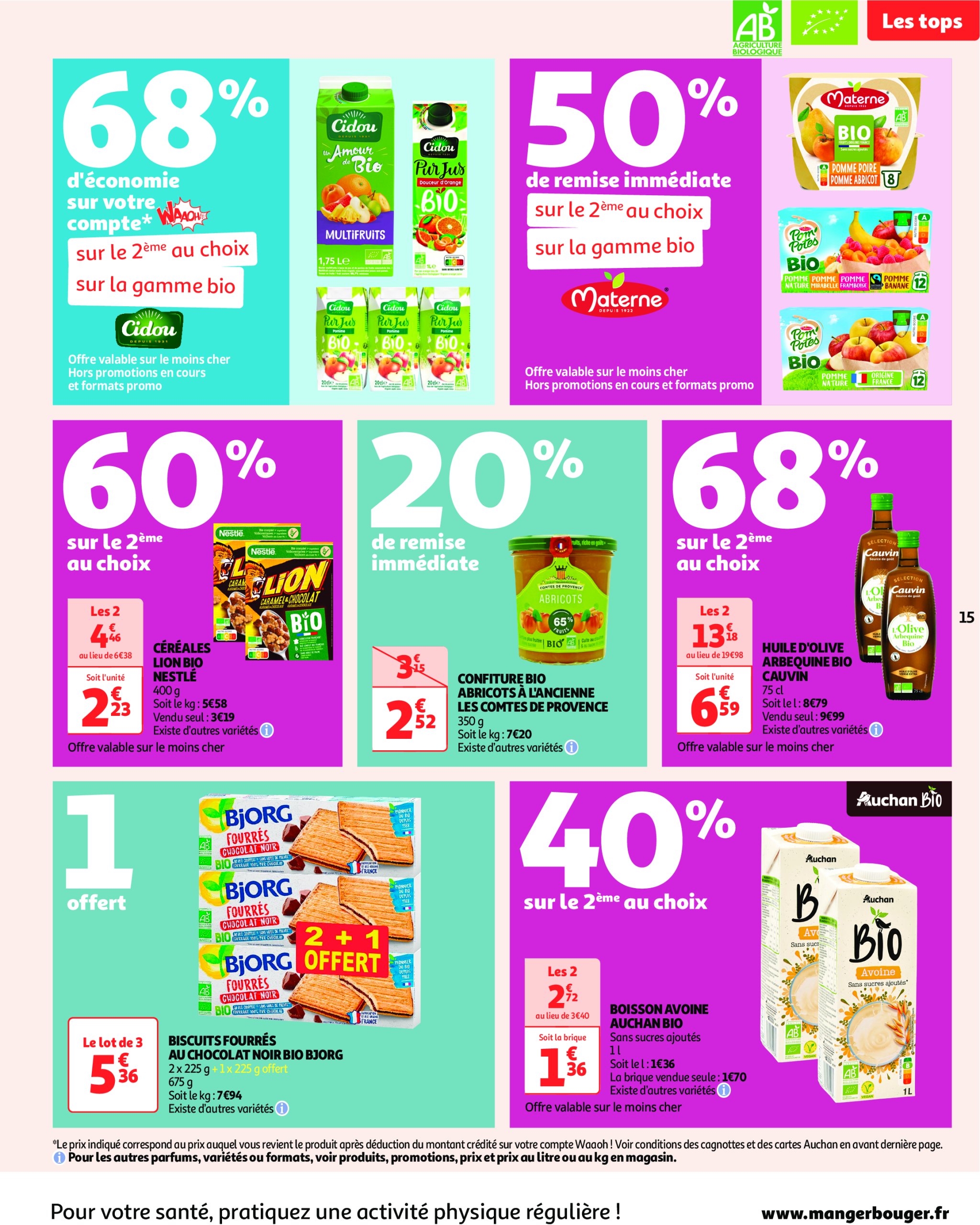 auchan - Catalogue Auchan - Des prix aussi bas, c'est le top valable dès 29/04 - 11/05 - page: 15 auchan - Catalogue Auchan - Des prix aussi bas, c'est le top valable dès 29/04 - 11/05 - page: 15