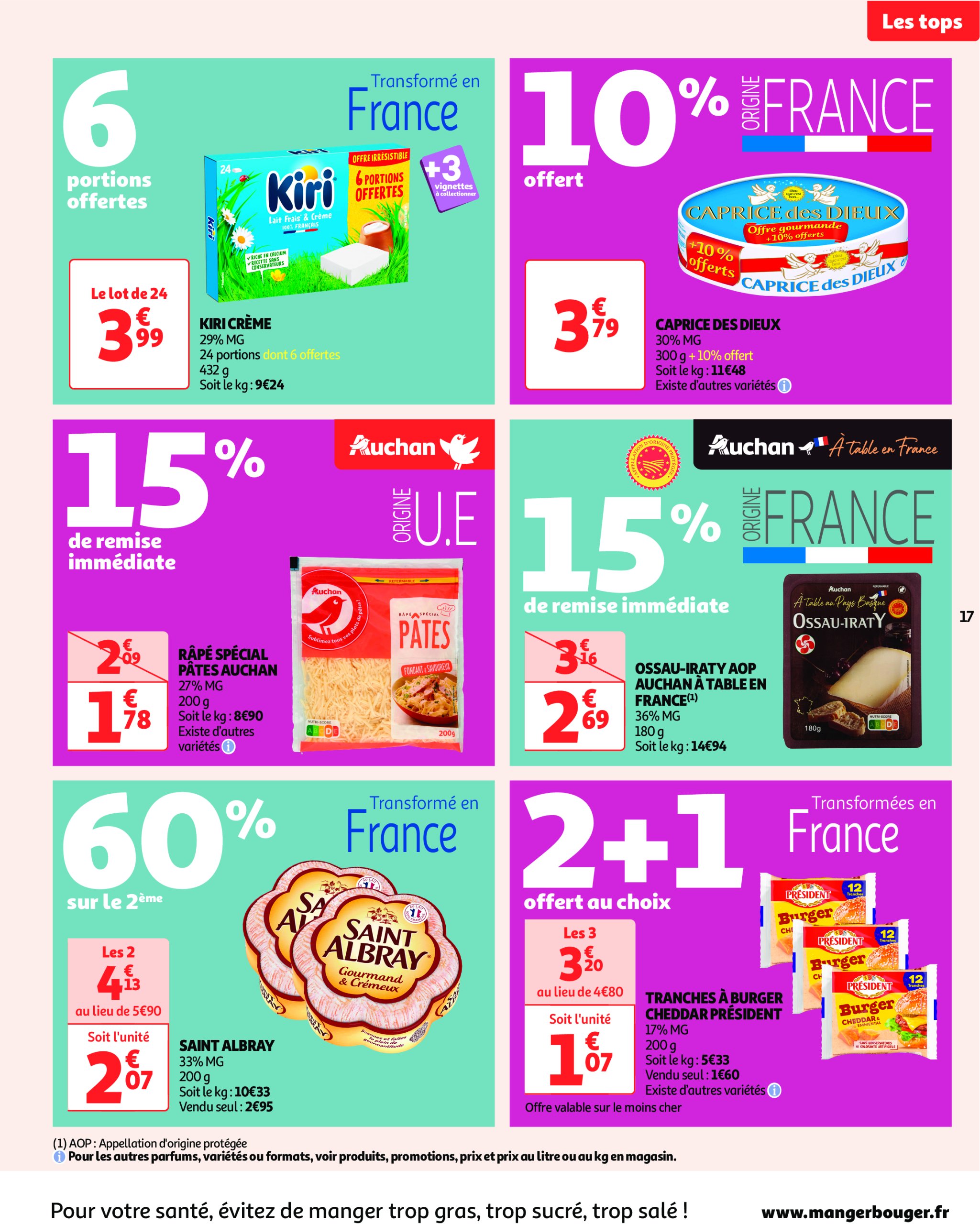 auchan - Catalogue Auchan - Des prix aussi bas, c'est le top valable dès 29/04 - 11/05 - page: 17 auchan - Catalogue Auchan - Des prix aussi bas, c'est le top valable dès 29/04 - 11/05 - page: 17