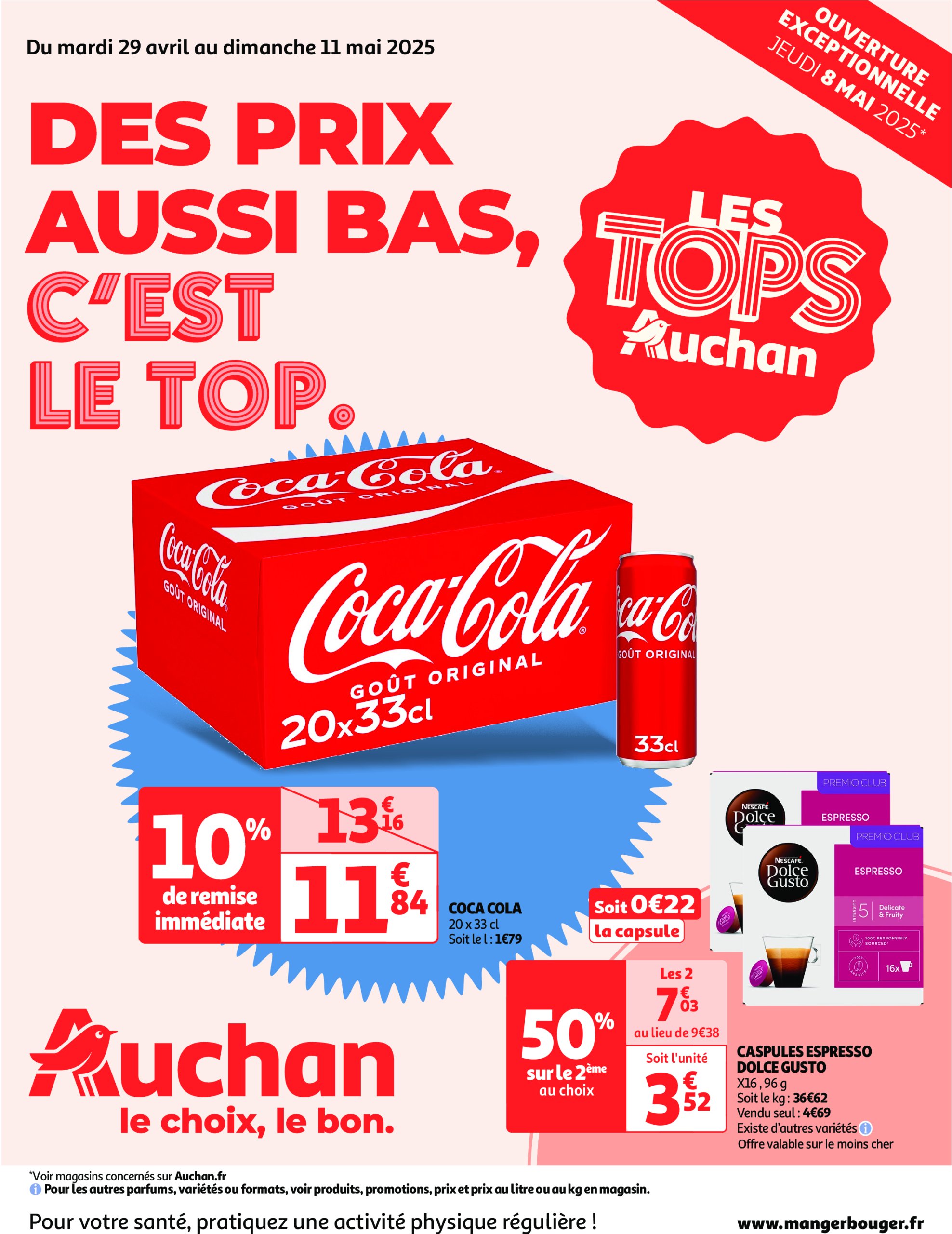 auchan - Catalogue Auchan - Des prix aussi bas, c'est le top valable dès 29/04 - 11/05 - page: 1 auchan - Catalogue Auchan - Des prix aussi bas, c'est le top valable dès 29/04 - 11/05 - page: 1
