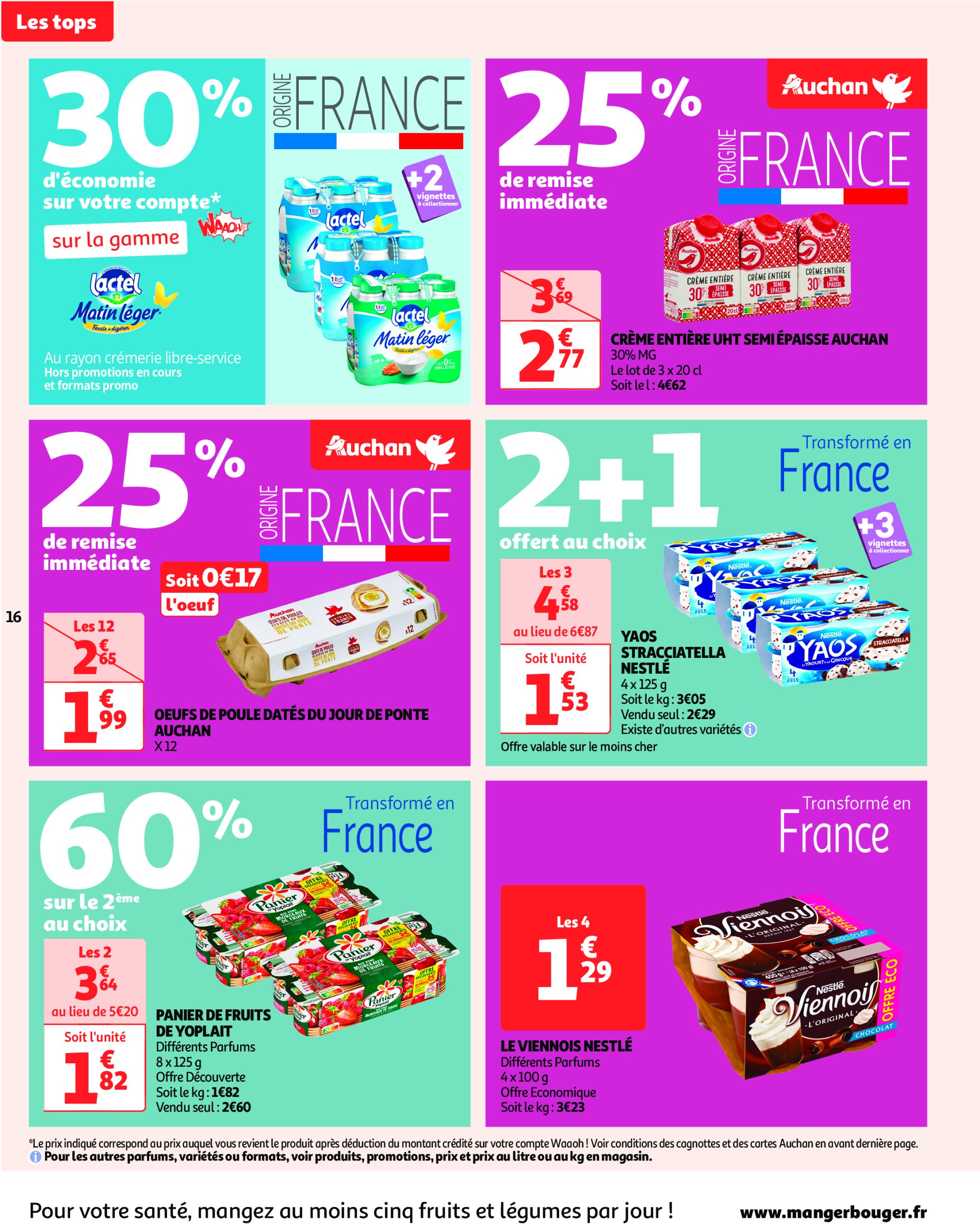 auchan - Catalogue Auchan - Des prix aussi bas, c'est le top valable dès 29/04 - 11/05 - page: 16 auchan - Catalogue Auchan - Des prix aussi bas, c'est le top valable dès 29/04 - 11/05 - page: 16
