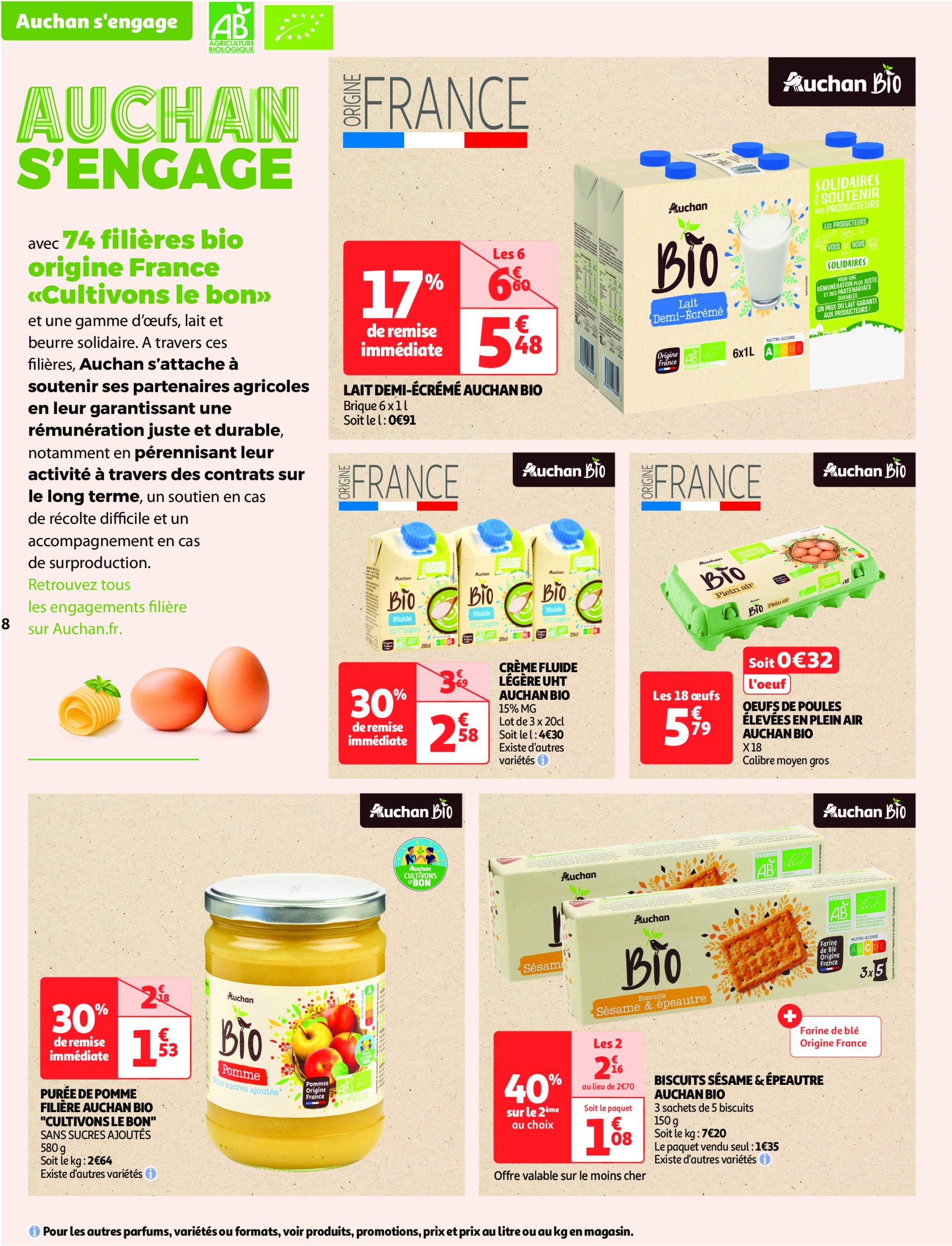 auchan - Catalogue Auchan - Tout le bio à prix sain valable dès 13/05 - 25/05 - page: 8