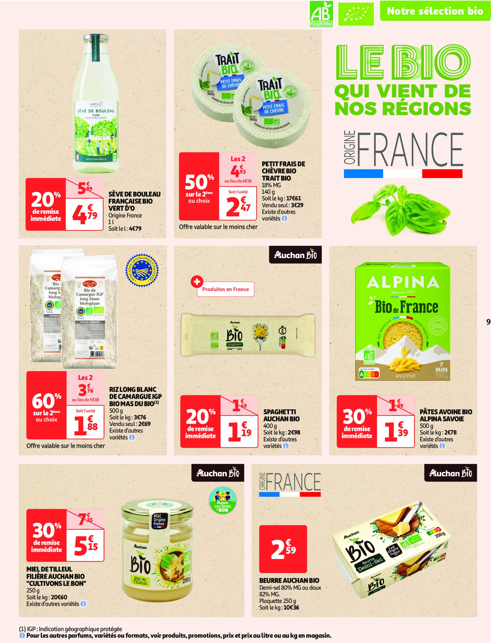 auchan - Catalogue Auchan - Tout le bio à prix sain valable dès 13/05 - 25/05 - page: 9