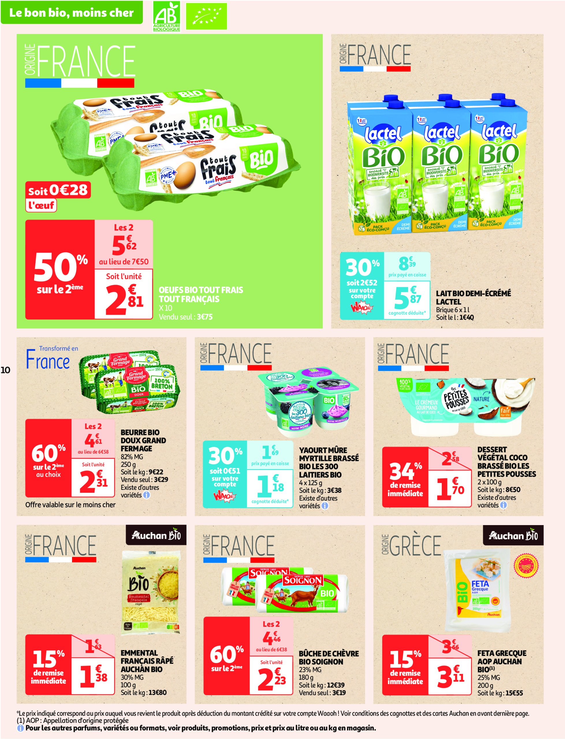 auchan - Catalogue Auchan - Tout le bio à prix sain valable dès 13/05 - 25/05 - page: 10