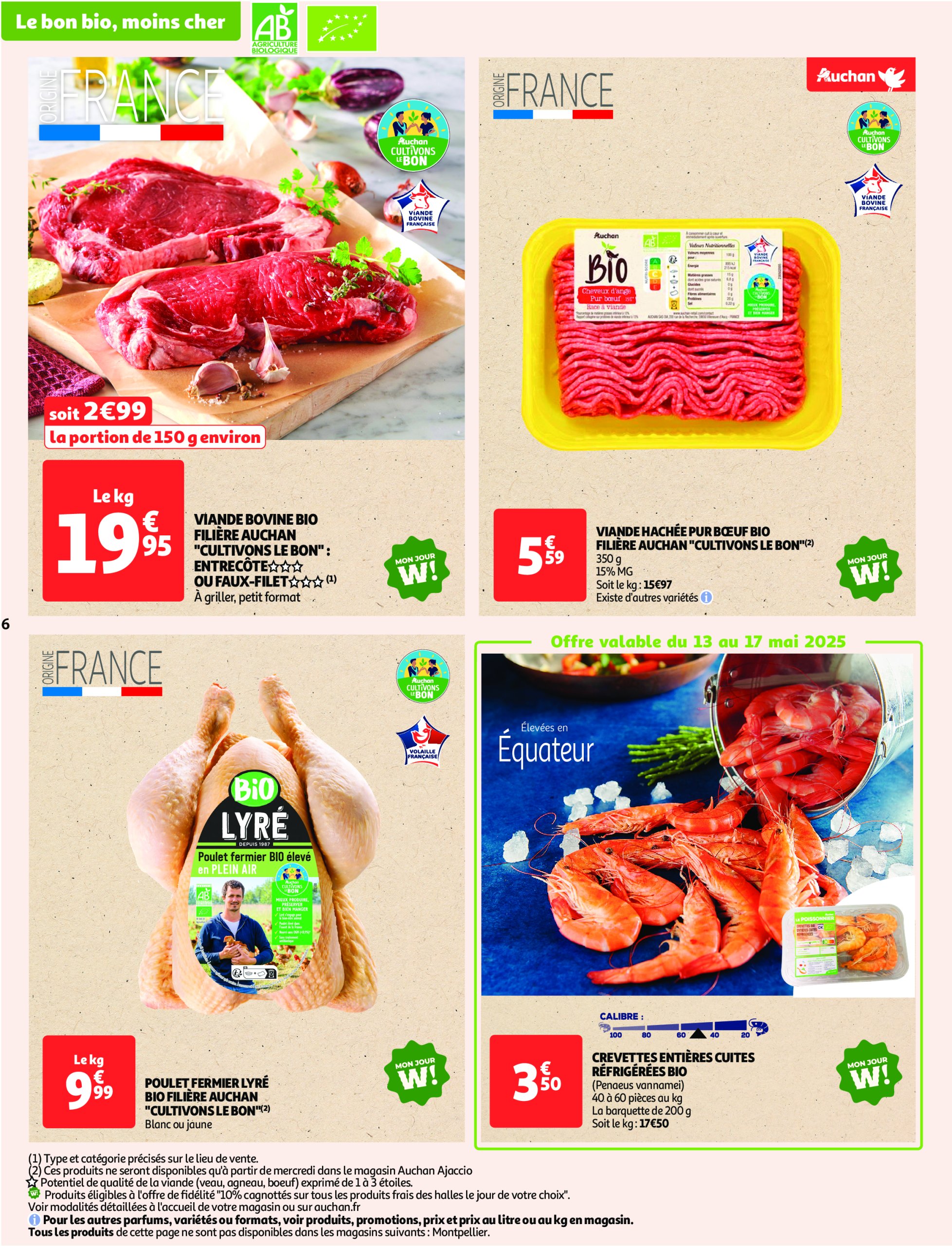 auchan - Catalogue Auchan - Tout le bio à prix sain valable dès 13/05 - 25/05 - page: 6