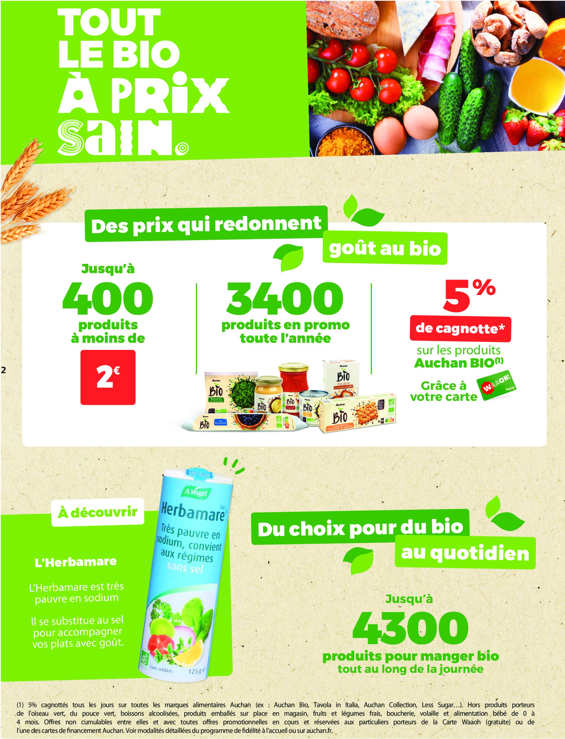 auchan - Catalogue Auchan - Tout le bio à prix sain valable dès 13/05 - 25/05 - page: 2