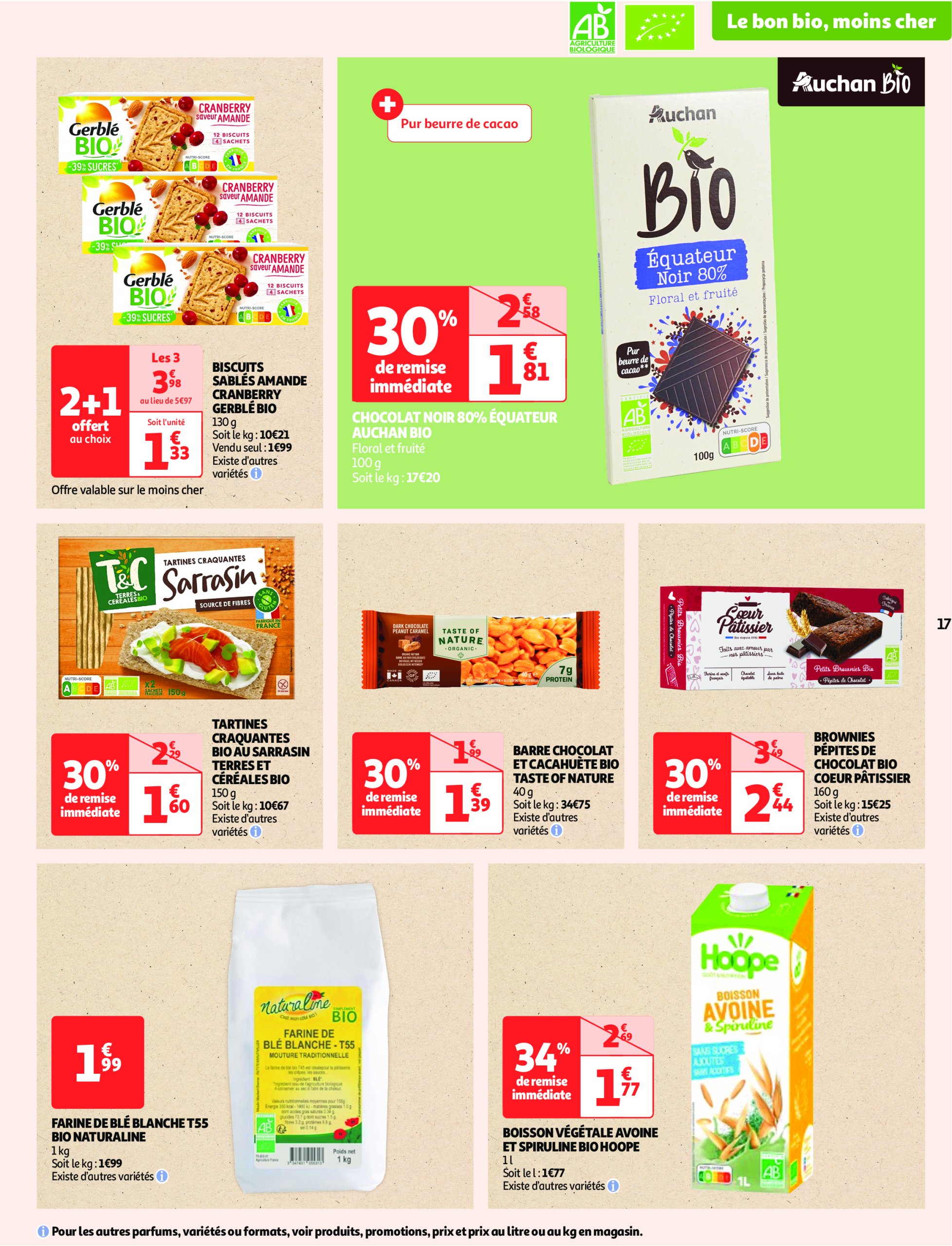 auchan - Catalogue Auchan - Tout le bio à prix sain valable dès 13/05 - 25/05 - page: 17