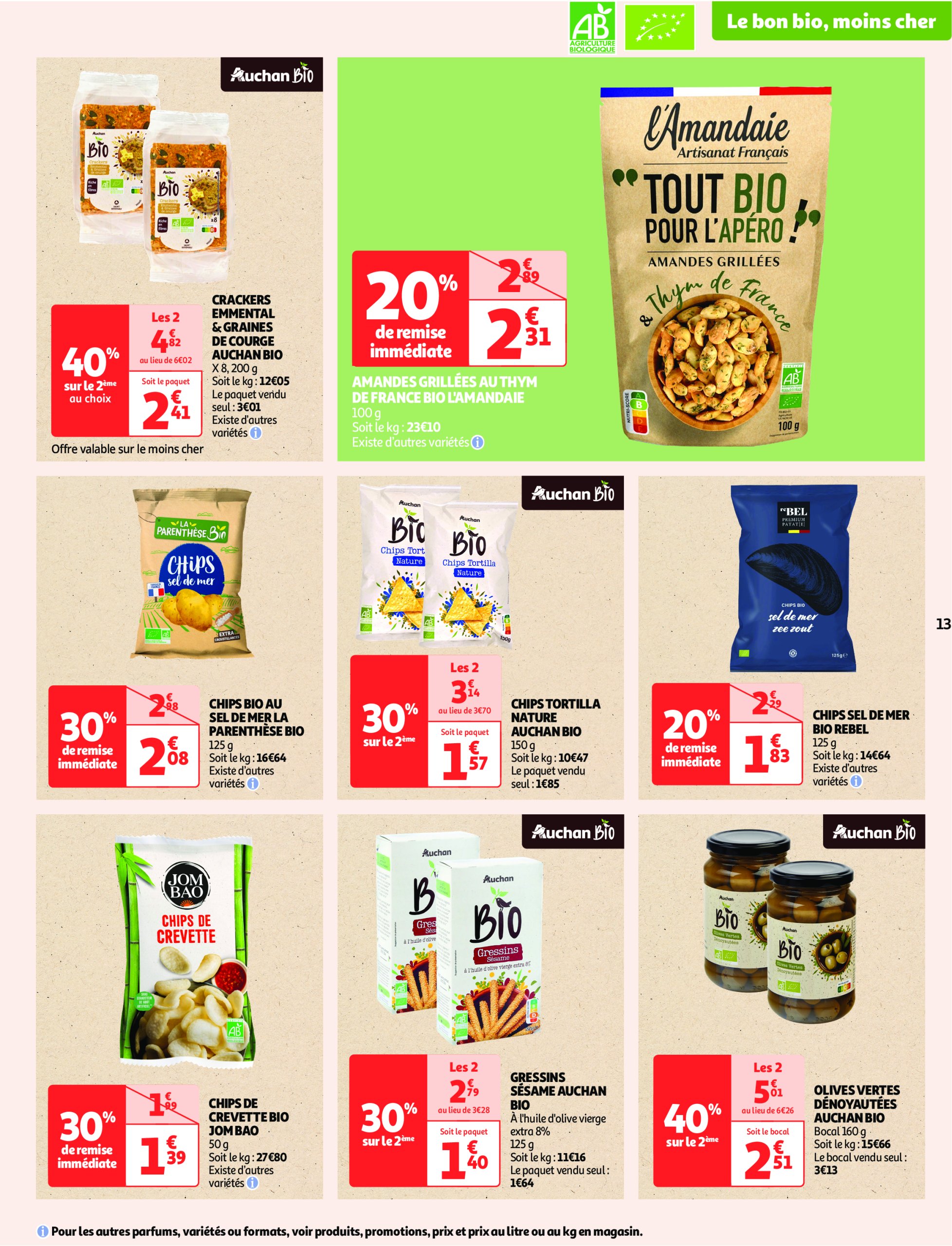 auchan - Catalogue Auchan - Tout le bio à prix sain valable dès 13/05 - 25/05 - page: 13