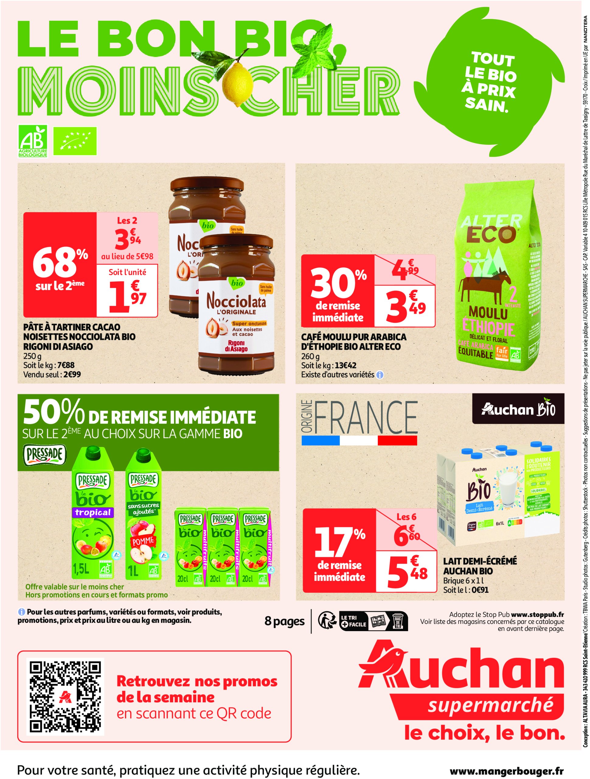 auchan - Catalogue Auchan supermarché - Le bon bio, moins cher valable dès 13/05 - 24/05 - page: 8