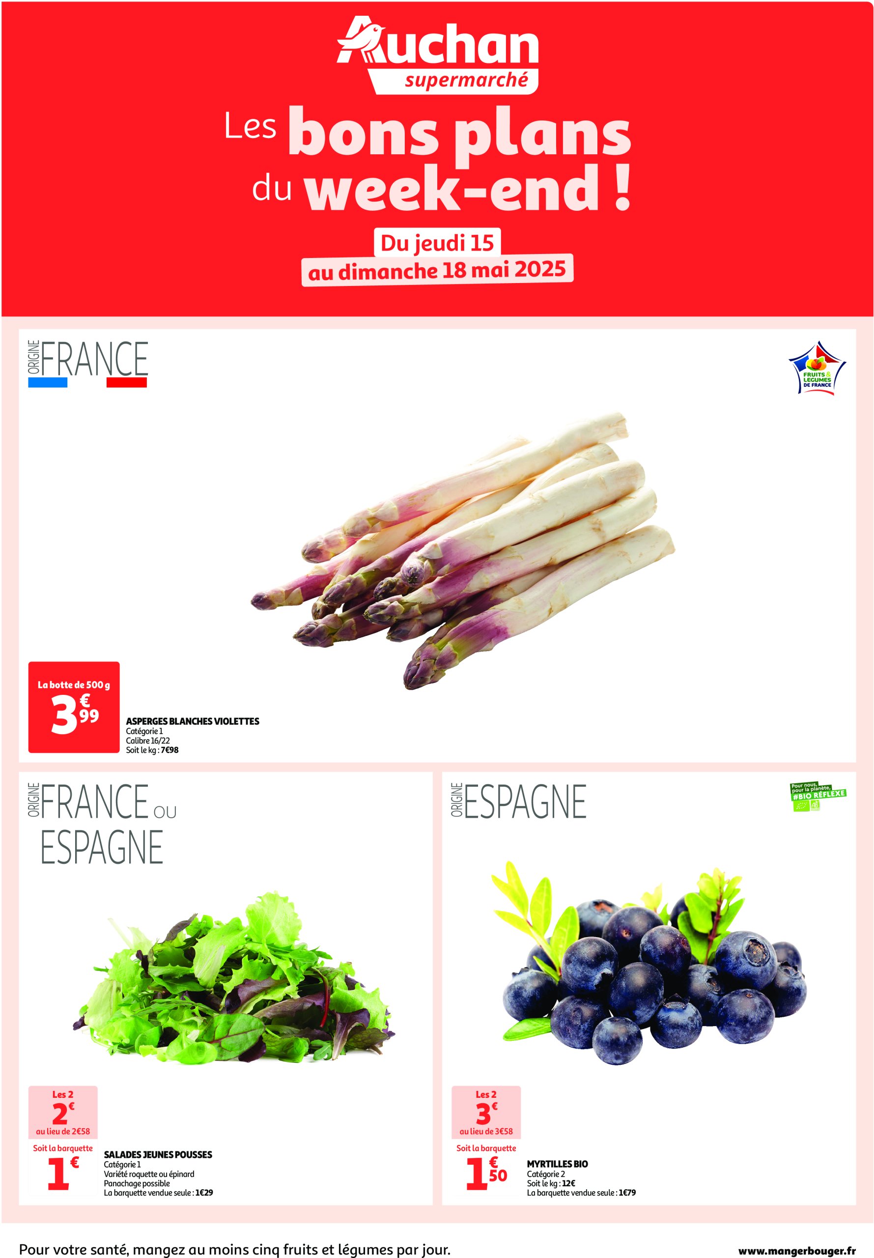 auchan - Catalogue Auchan supermarché - Les bons plans du week-end dans votre super ! valable dès 15/05 - 18/05