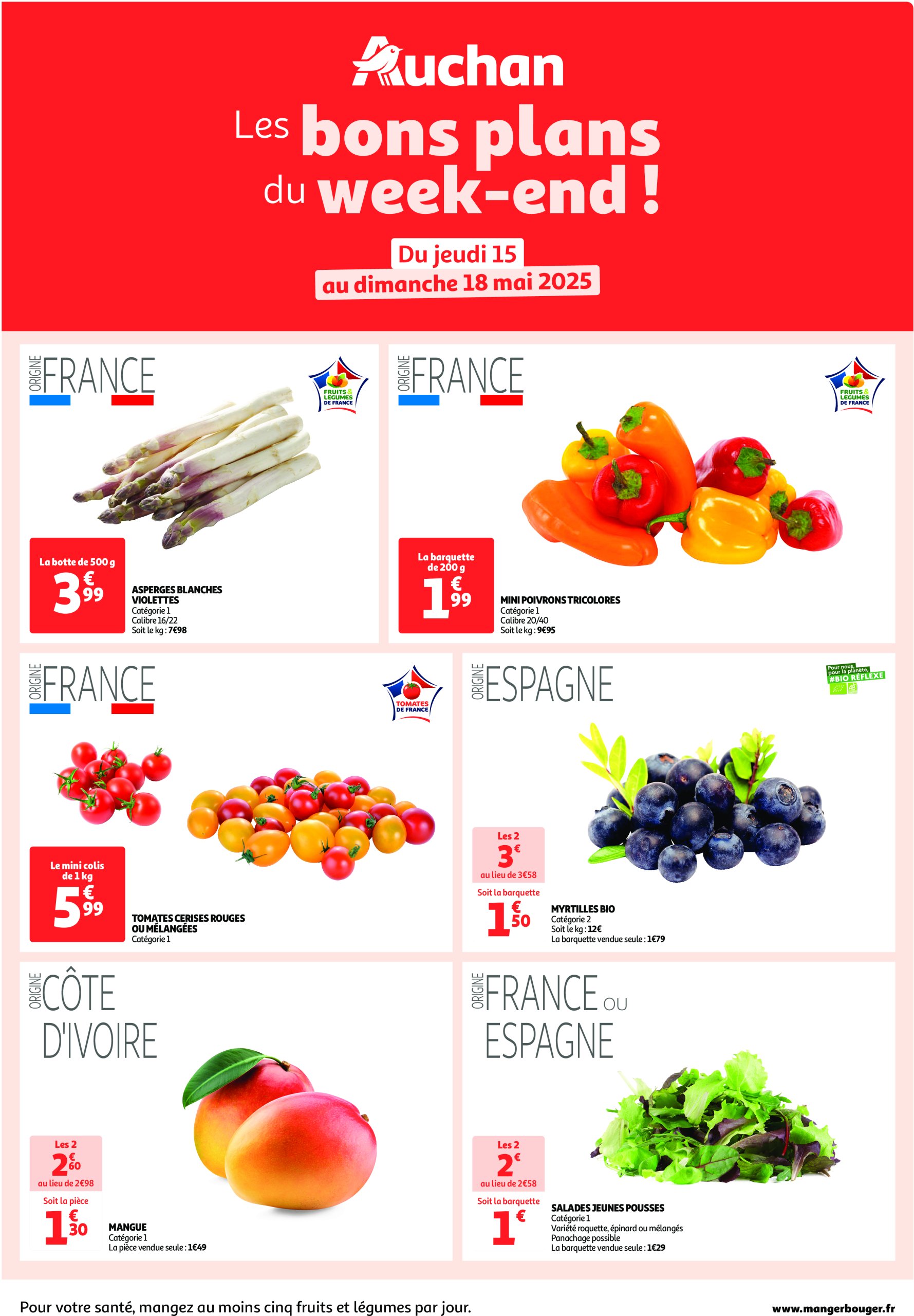 auchan - Catalogue Auchan - Les bon plans du week-end dans votre hyper ! valable dès 15/05 - 18/05