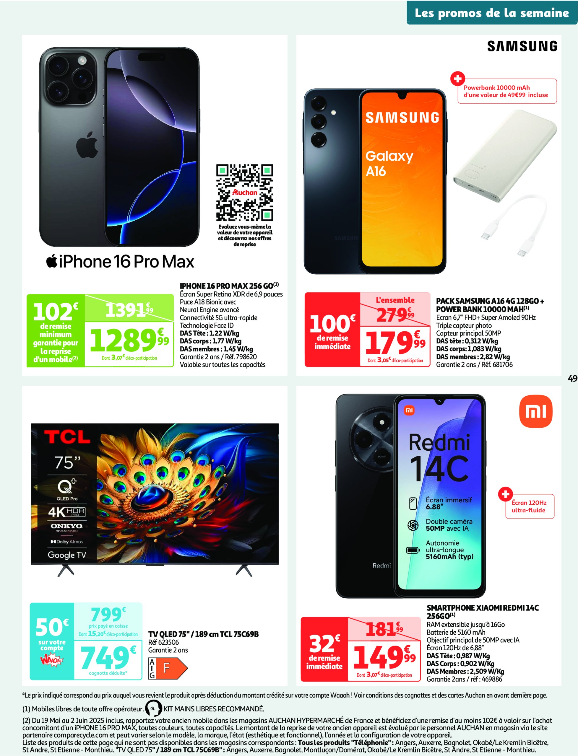auchan - Catalogue Auchan - Fête des mères valable dès 20/05 - 01/06 - page: 49 auchan - Catalogue Auchan - Fête des mères valable dès 20/05 - 01/06 - page: 49