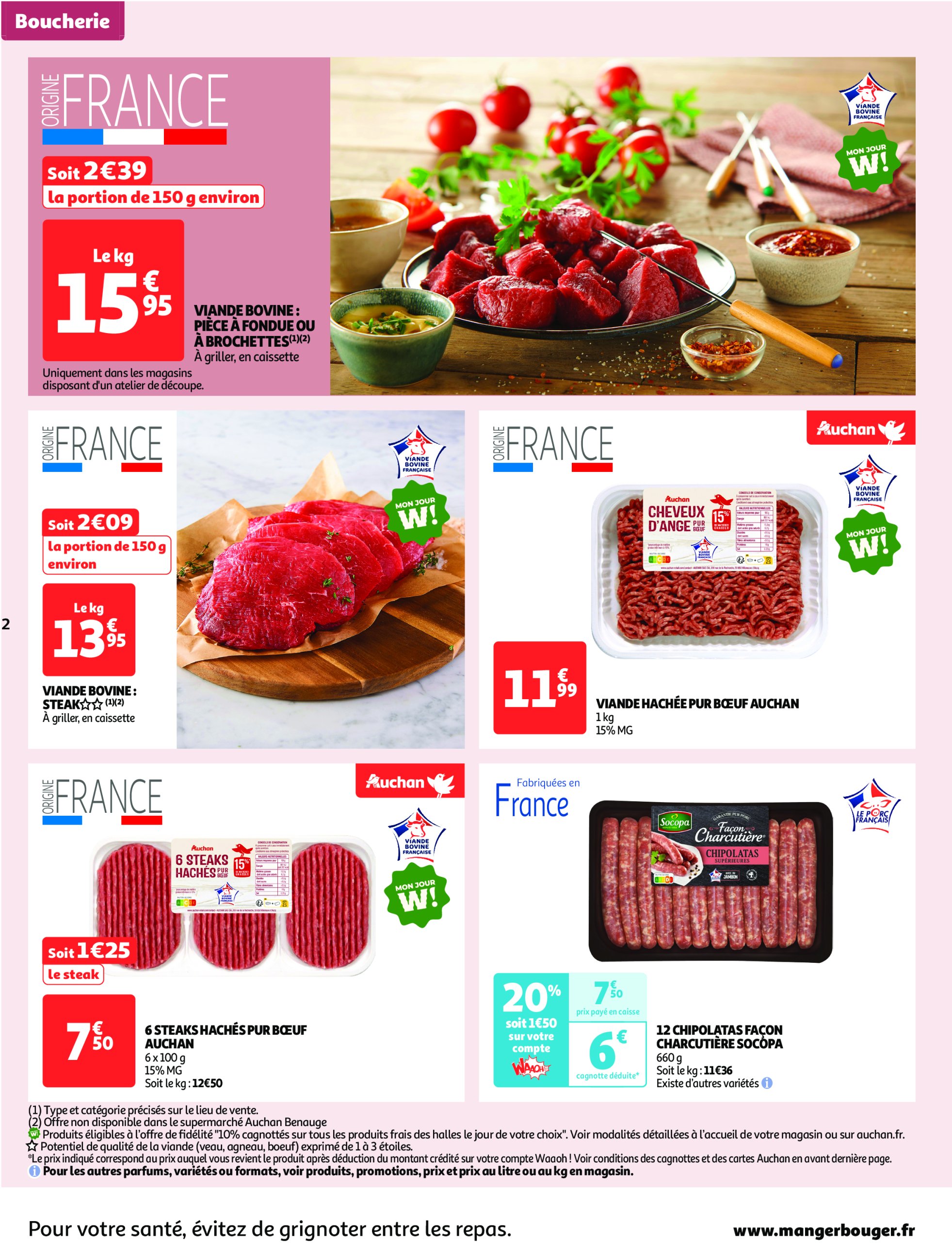 auchan - Catalogue Auchan supermarché - Les prix bas qui font du bien au quotidien valable dès 27/05 - 31/05 - page: 2