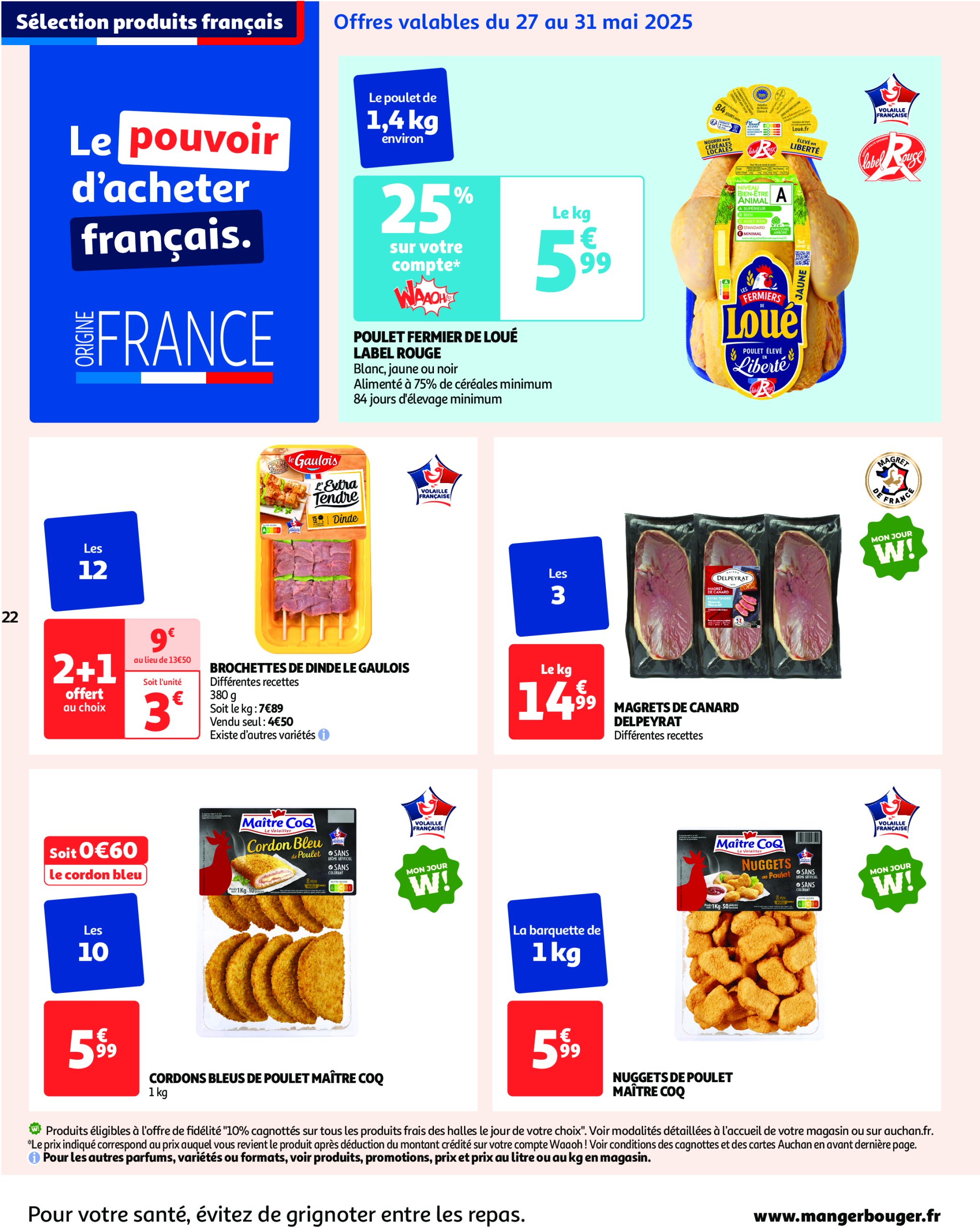 auchan - Catalogue Auchan - XXL : En gros, vous êtes toujours gagnant valable dès 27/05 - 09/06 - page: 22 auchan - Catalogue Auchan - XXL : En gros, vous êtes toujours gagnant valable dès 27/05 - 09/06 - page: 22