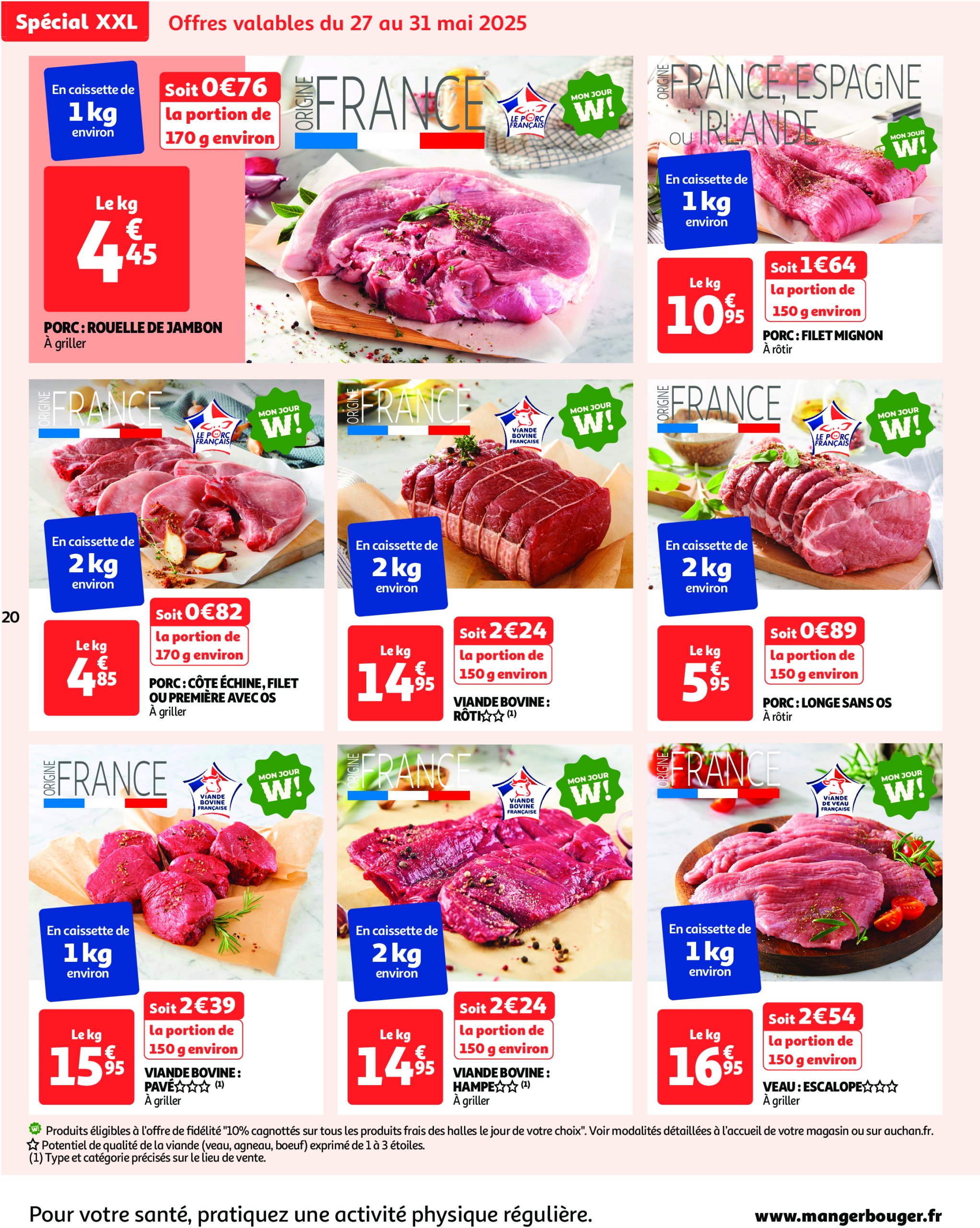 auchan - Catalogue Auchan - XXL : En gros, vous êtes toujours gagnant valable dès 27/05 - 09/06 - page: 20 auchan - Catalogue Auchan - XXL : En gros, vous êtes toujours gagnant valable dès 27/05 - 09/06 - page: 20