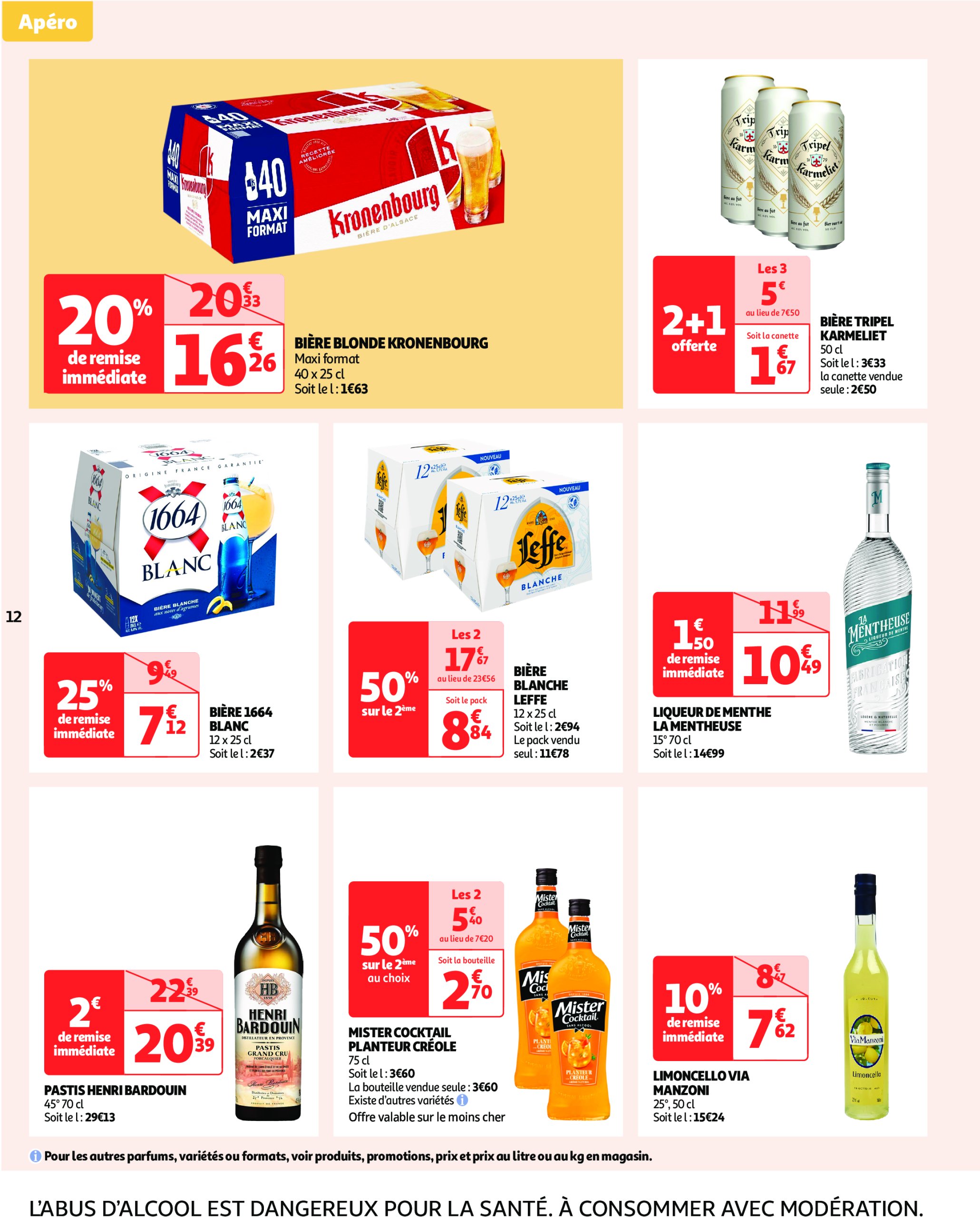 auchan - Catalogue Auchan - L'apéro, ça n'a pas de prix. Ou un tout petit. valable du 10/06 au 22/06 - page: 12 auchan - Catalogue Auchan - L'apéro, ça n'a pas de prix. Ou un tout petit. valable du 10/06 au 22/06 - page: 12