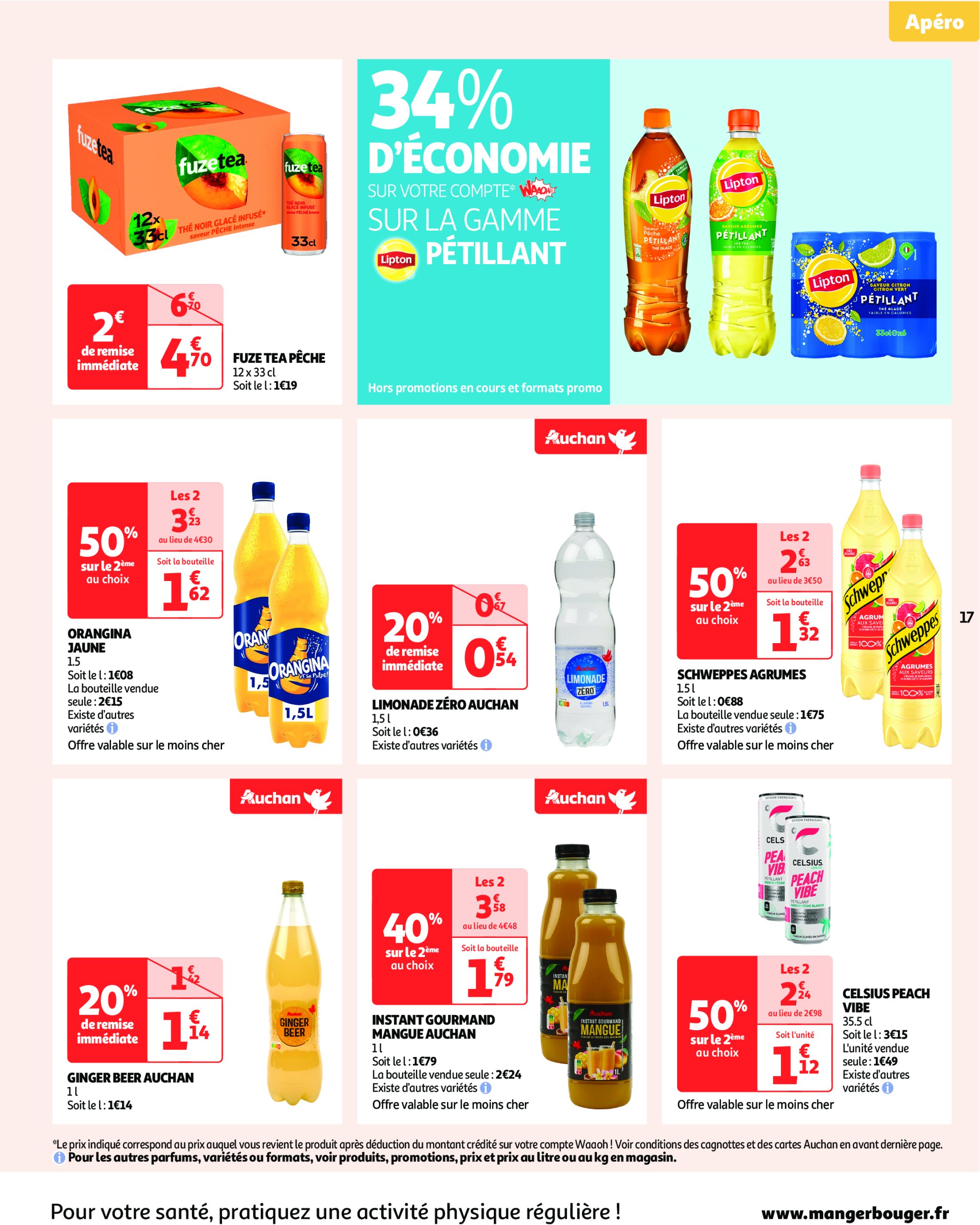 auchan - Catalogue Auchan - L'apéro, ça n'a pas de prix. Ou un tout petit. valable du 10/06 au 22/06 - page: 17 auchan - Catalogue Auchan - L'apéro, ça n'a pas de prix. Ou un tout petit. valable du 10/06 au 22/06 - page: 17