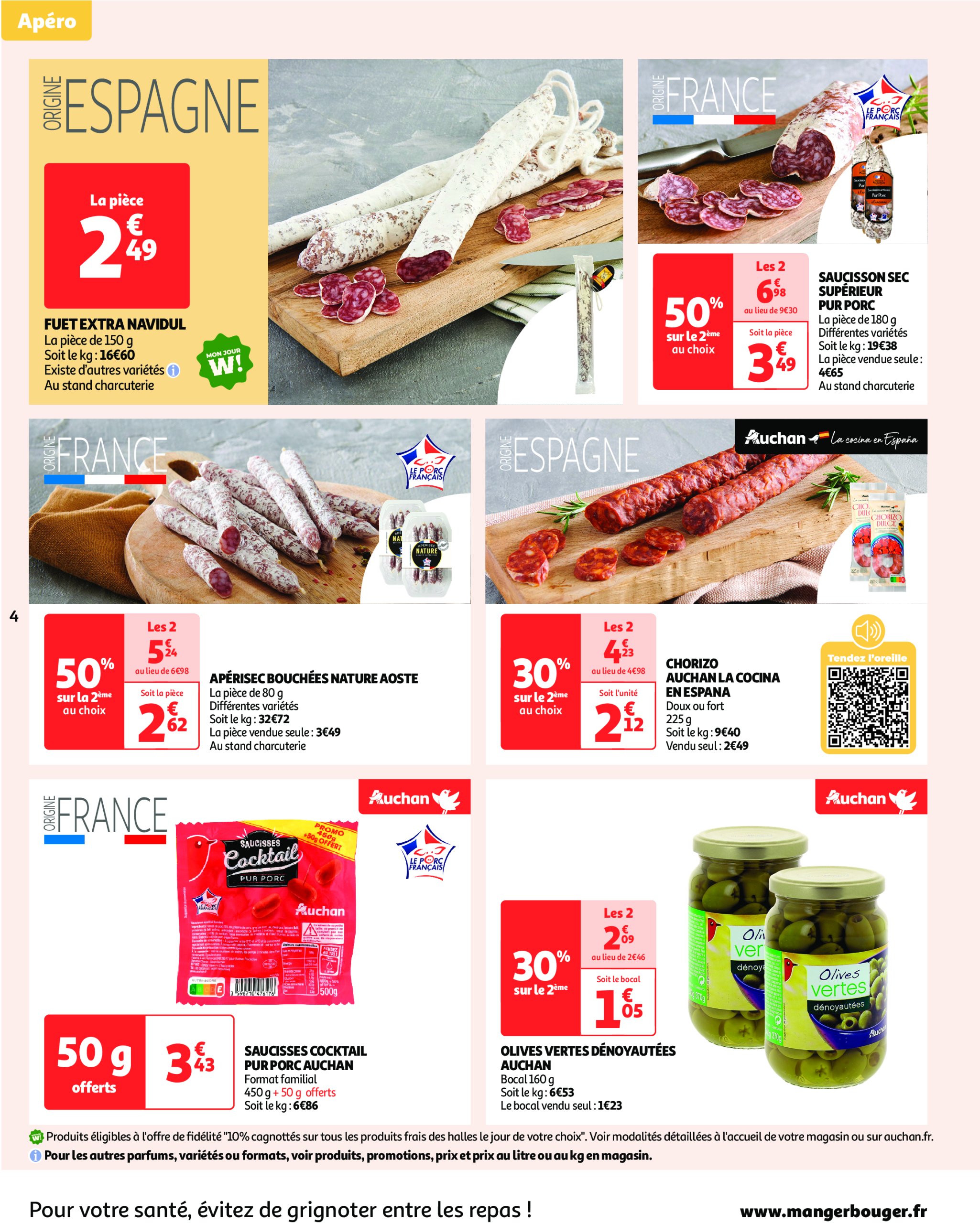 auchan - Catalogue Auchan - L'apéro, ça n'a pas de prix. Ou un tout petit. valable du 10/06 au 22/06 - page: 4 auchan - Catalogue Auchan - L'apéro, ça n'a pas de prix. Ou un tout petit. valable du 10/06 au 22/06 - page: 4