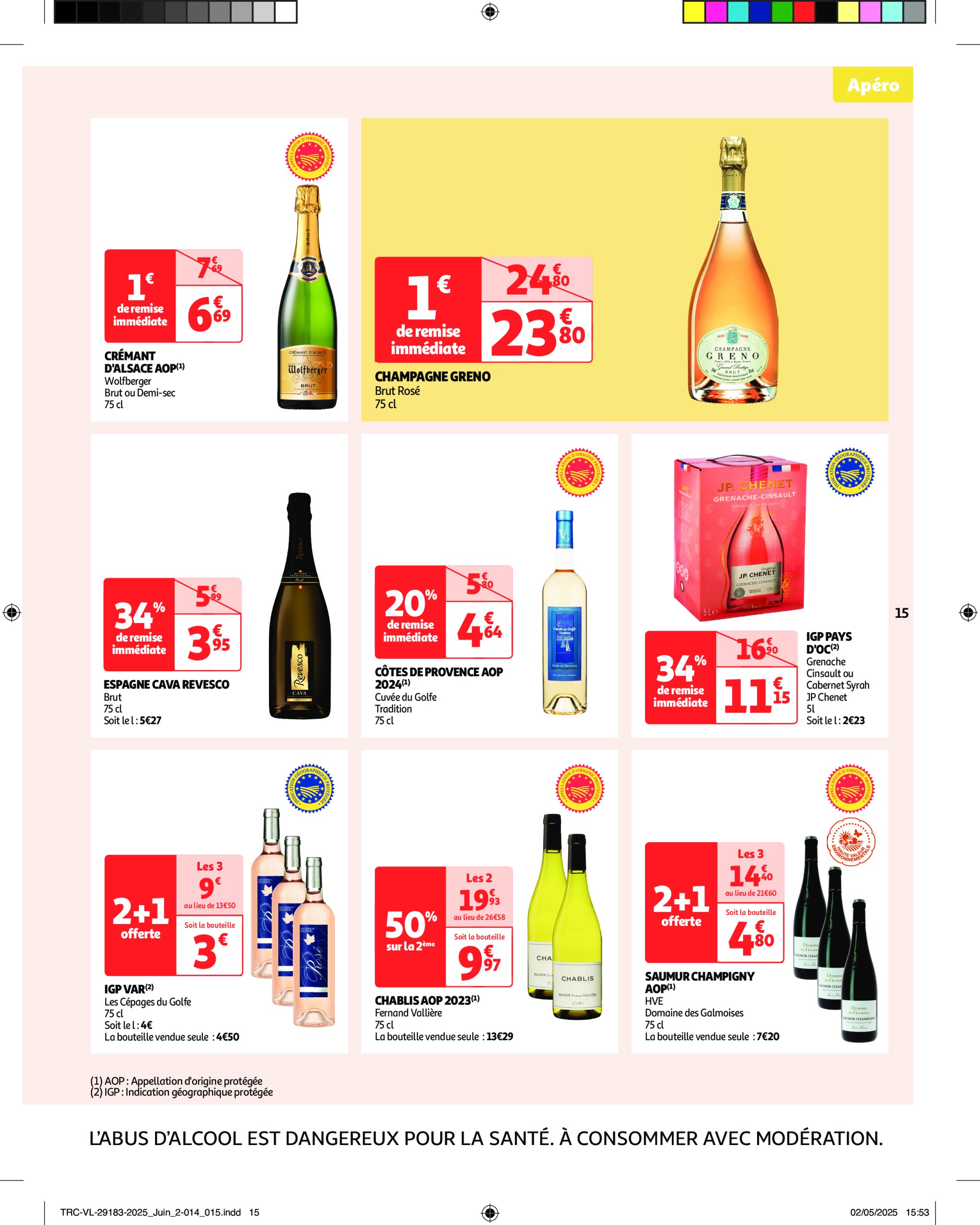 auchan - Catalogue Auchan - L'apéro, ça n'a pas de prix. Ou un tout petit. valable du 10/06 au 22/06 - page: 15 auchan - Catalogue Auchan - L'apéro, ça n'a pas de prix. Ou un tout petit. valable du 10/06 au 22/06 - page: 15