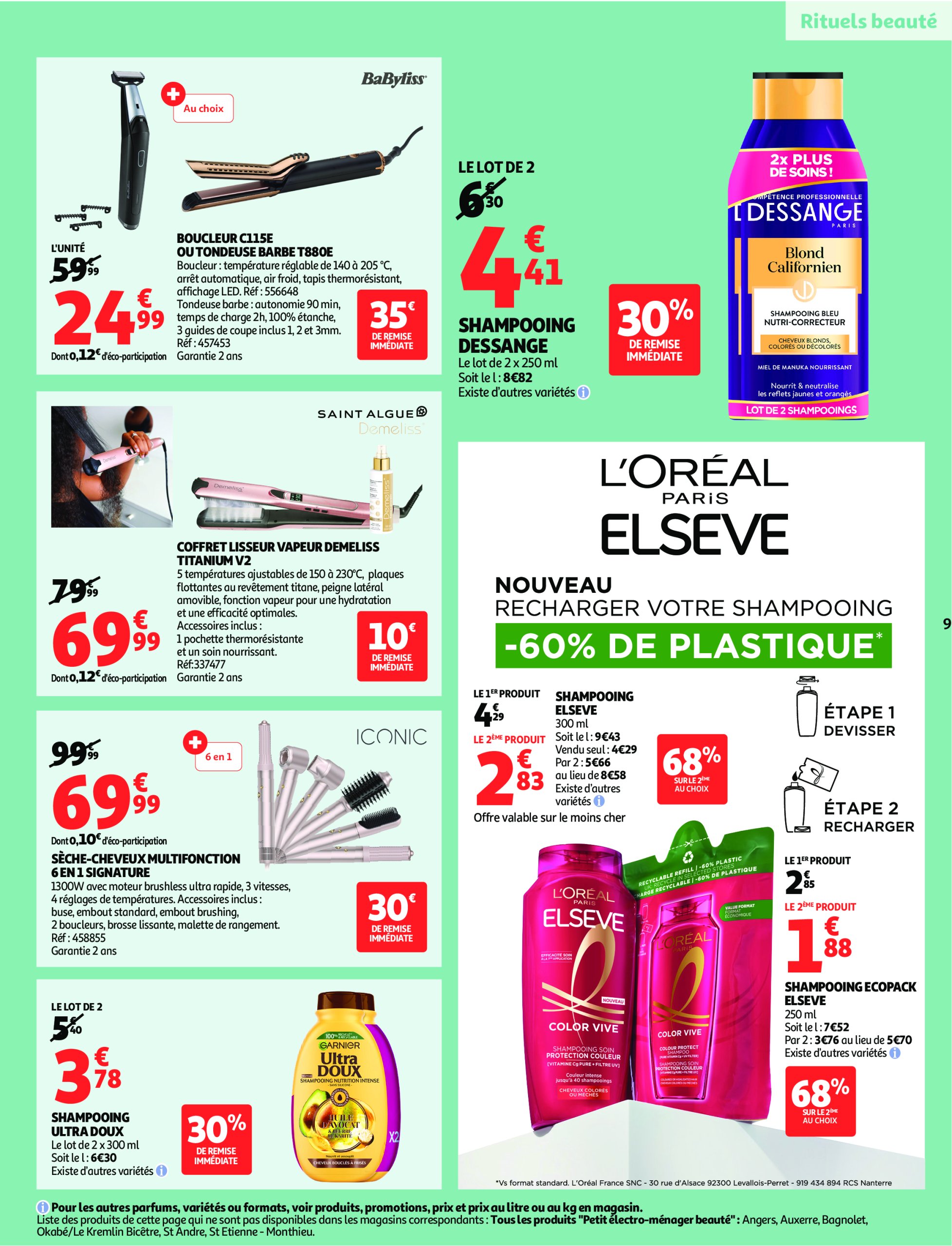 auchan - Catalogue Auchan - Remises en beauté valable du 17/06 au 29/06 - page: 9